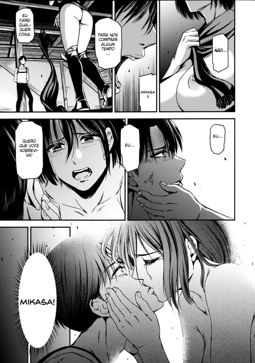 Ataque na Buceta – Mikasa Ackerman sendo Estrupada em Hentai de Shingeki no kyojin