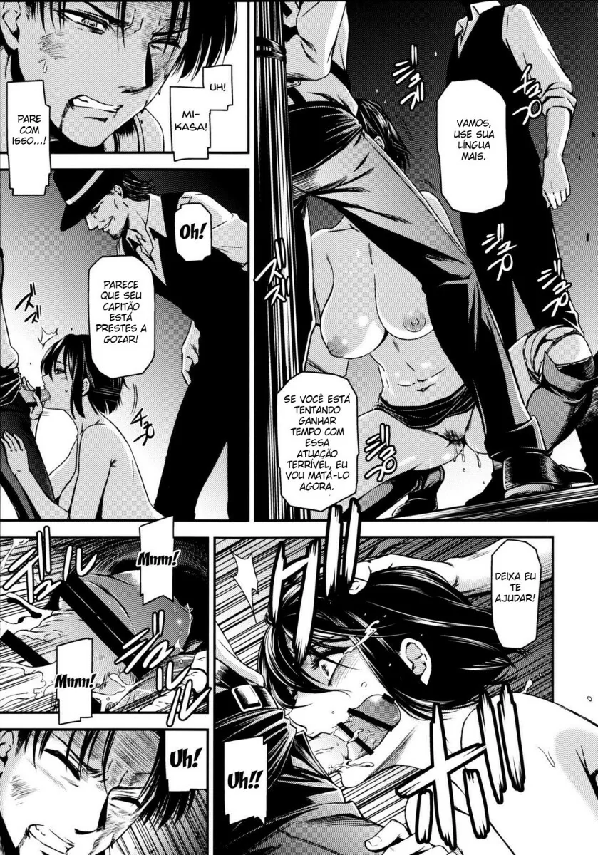 Ataque na Buceta – Mikasa Ackerman sendo Estrupada em Hentai de Shingeki no kyojin