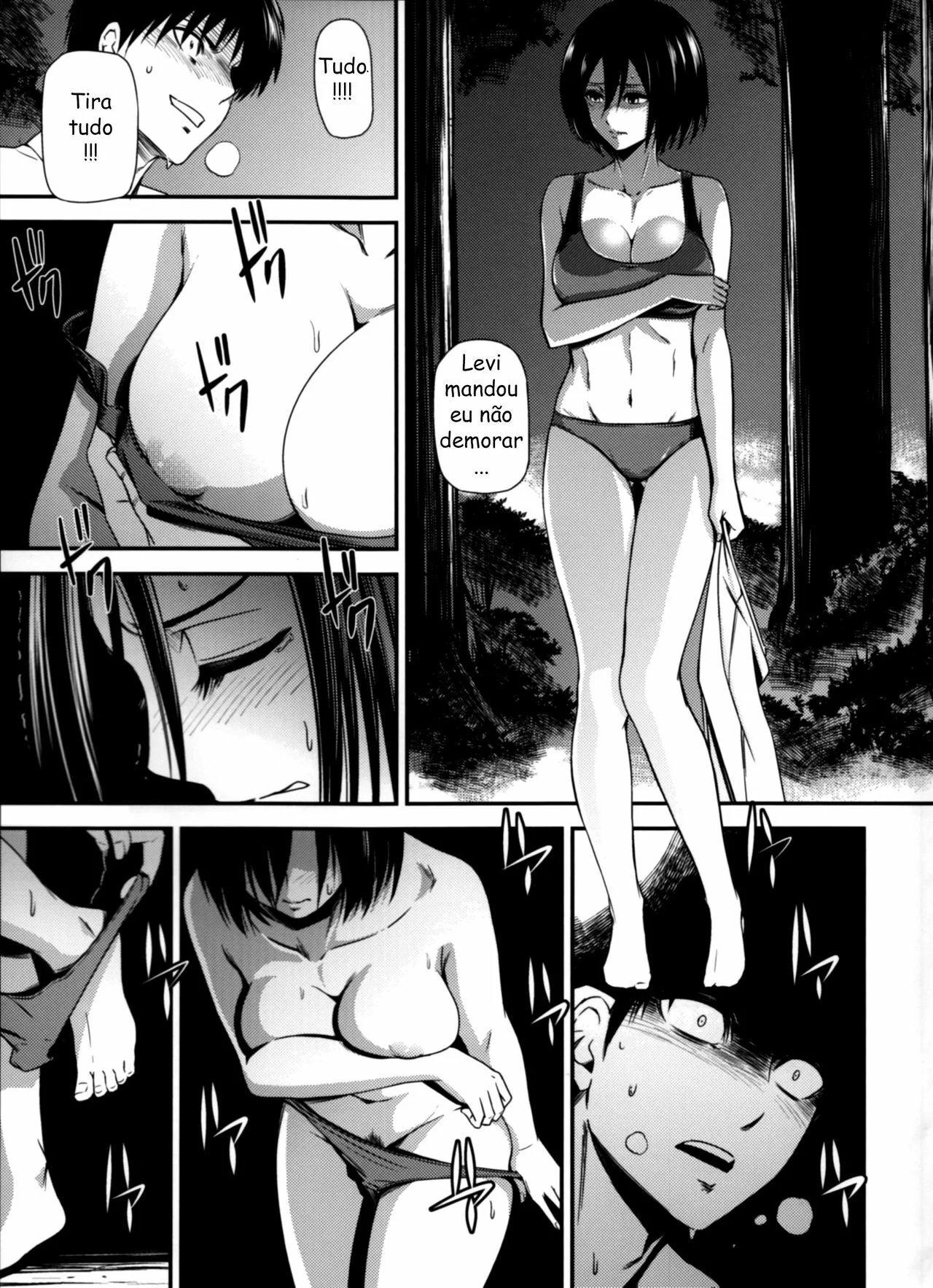 Shingeki no Kyojin Porno: Eren e Mikasa em uma Explosão de Tesão – HQ Brasileiro