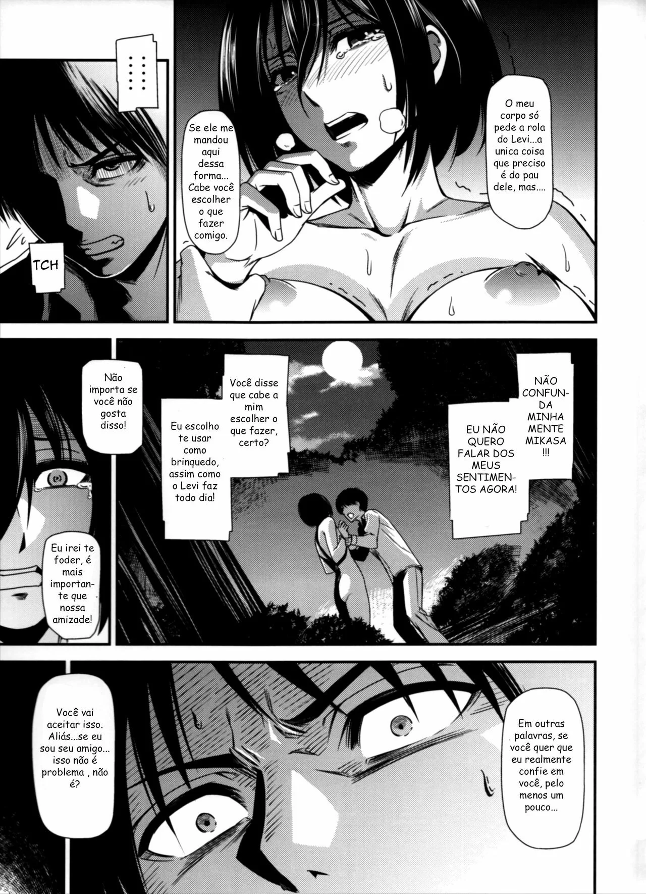 Shingeki no Kyojin Porno: Eren e Mikasa em uma Explosão de Tesão – HQ Brasileiro