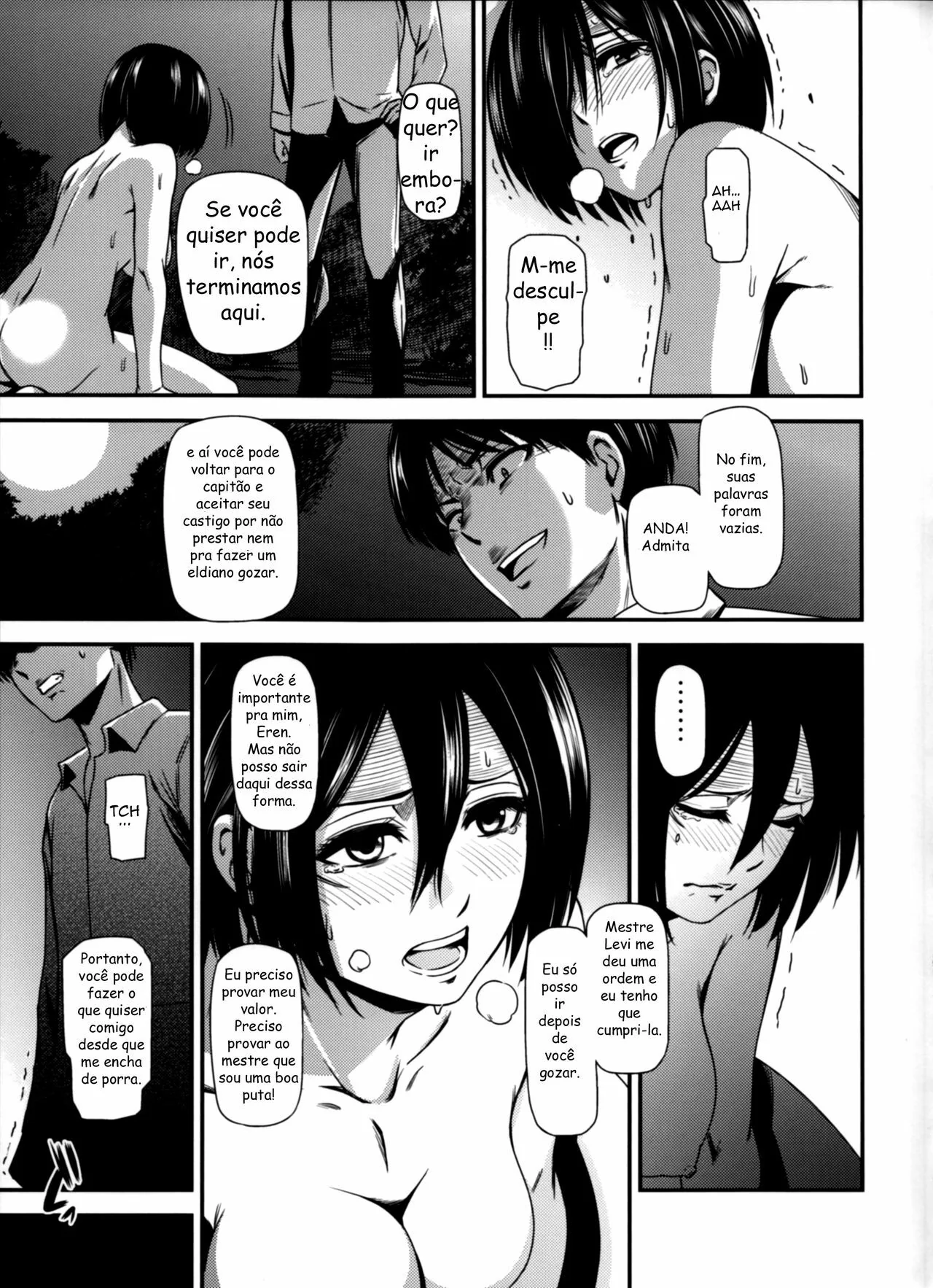 Shingeki no Kyojin Porno: Eren e Mikasa em uma Explosão de Tesão – HQ Brasileiro
