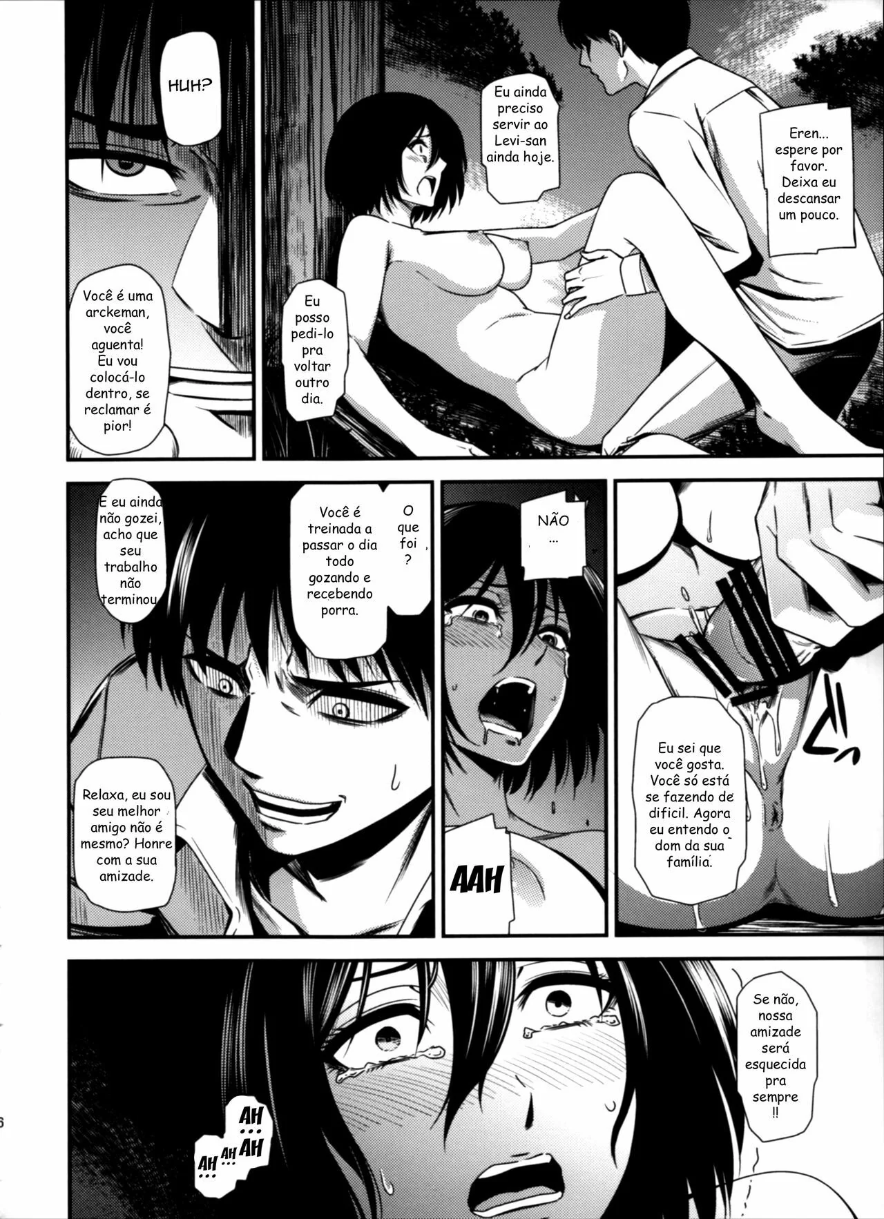Shingeki no Kyojin Porno: Eren e Mikasa em uma Explosão de Tesão – HQ Brasileiro
