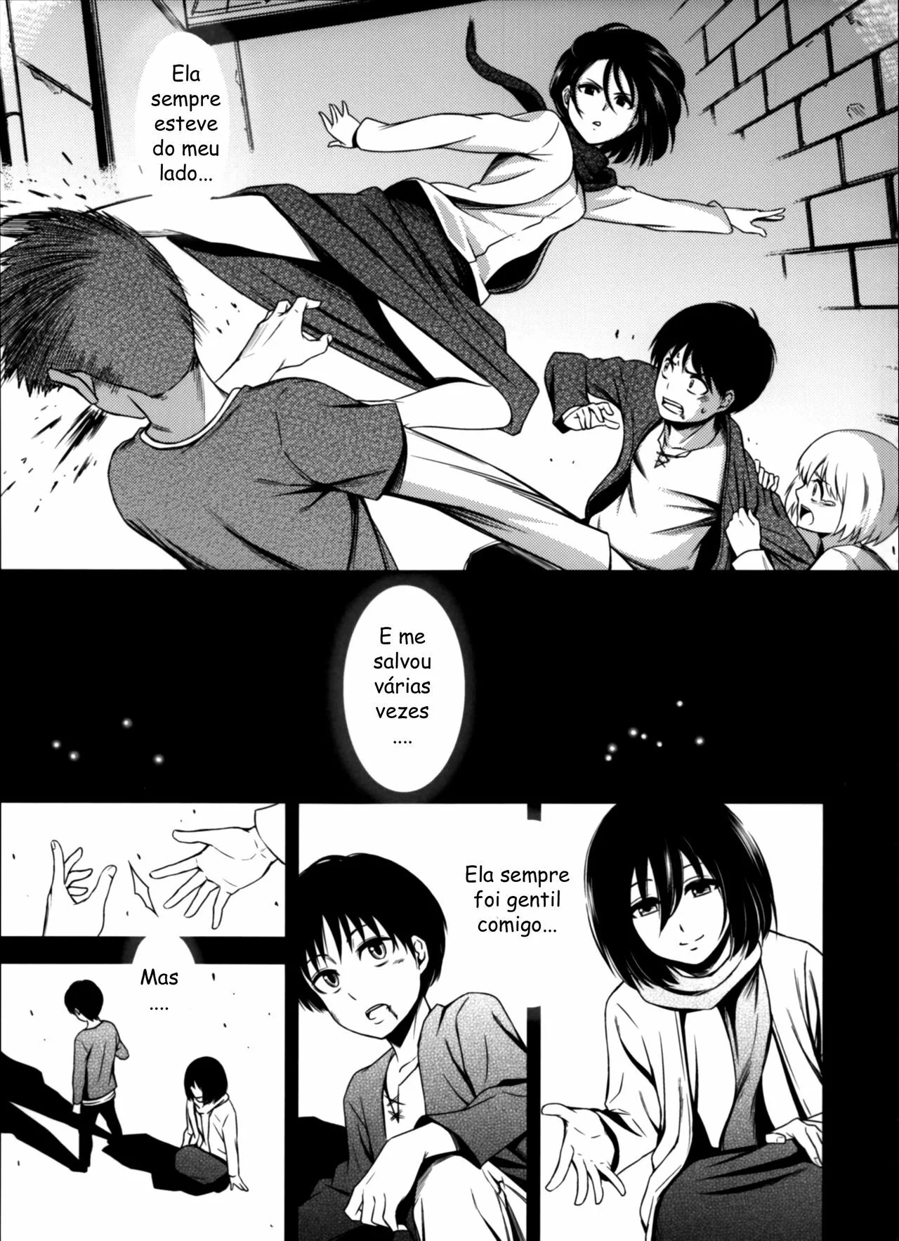 Shingeki no Kyojin Porno: Eren e Mikasa em uma Explosão de Tesão – HQ Brasileiro