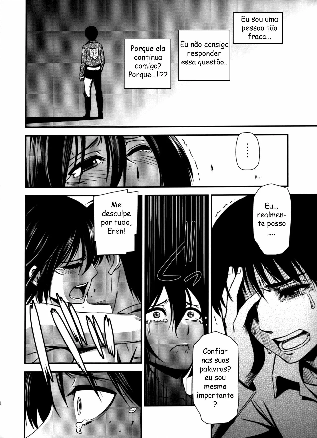 Shingeki no Kyojin Porno: Eren e Mikasa em uma Explosão de Tesão – HQ Brasileiro