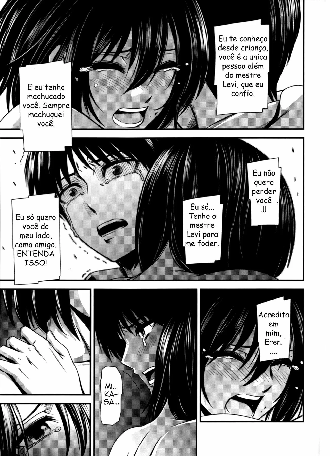 Shingeki no Kyojin Porno: Eren e Mikasa em uma Explosão de Tesão – HQ Brasileiro