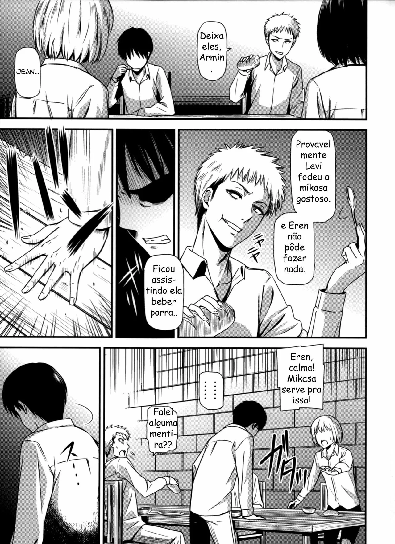 Shingeki no Kyojin Porno: Eren e Mikasa em uma Explosão de Tesão – HQ Brasileiro