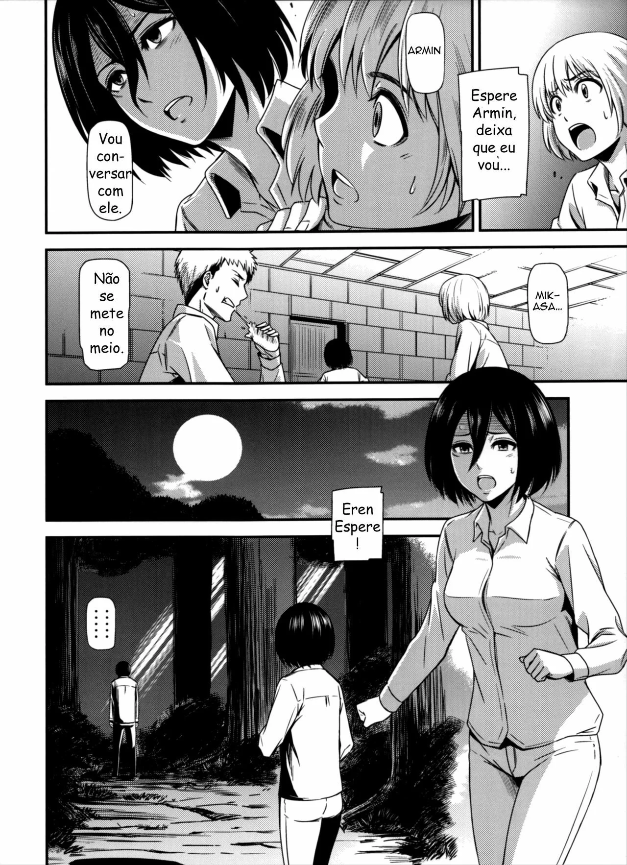 Shingeki no Kyojin Porno: Eren e Mikasa em uma Explosão de Tesão – HQ Brasileiro