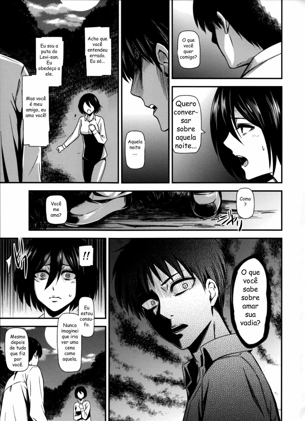 Shingeki no Kyojin Porno: Eren e Mikasa em uma Explosão de Tesão – HQ Brasileiro