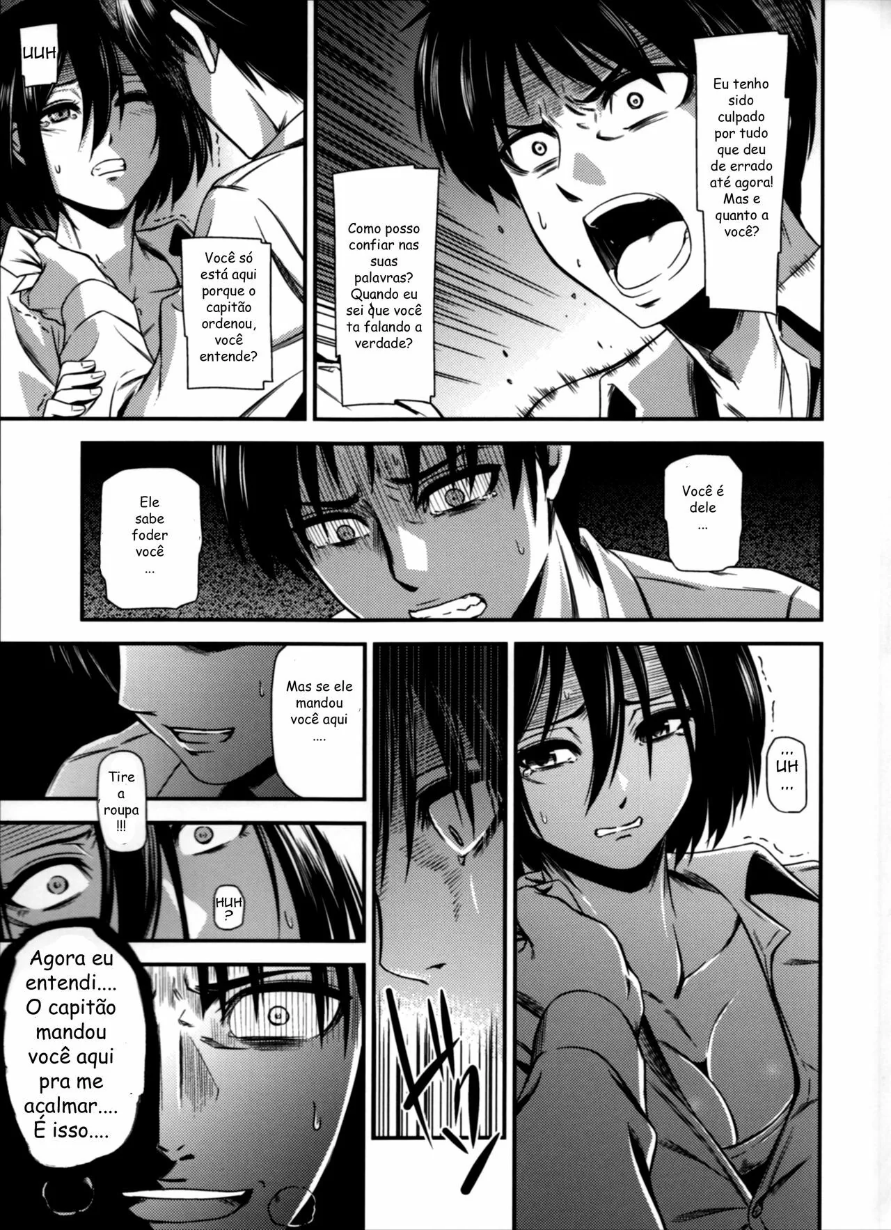 Shingeki no Kyojin Porno: Eren e Mikasa em uma Explosão de Tesão – HQ Brasileiro