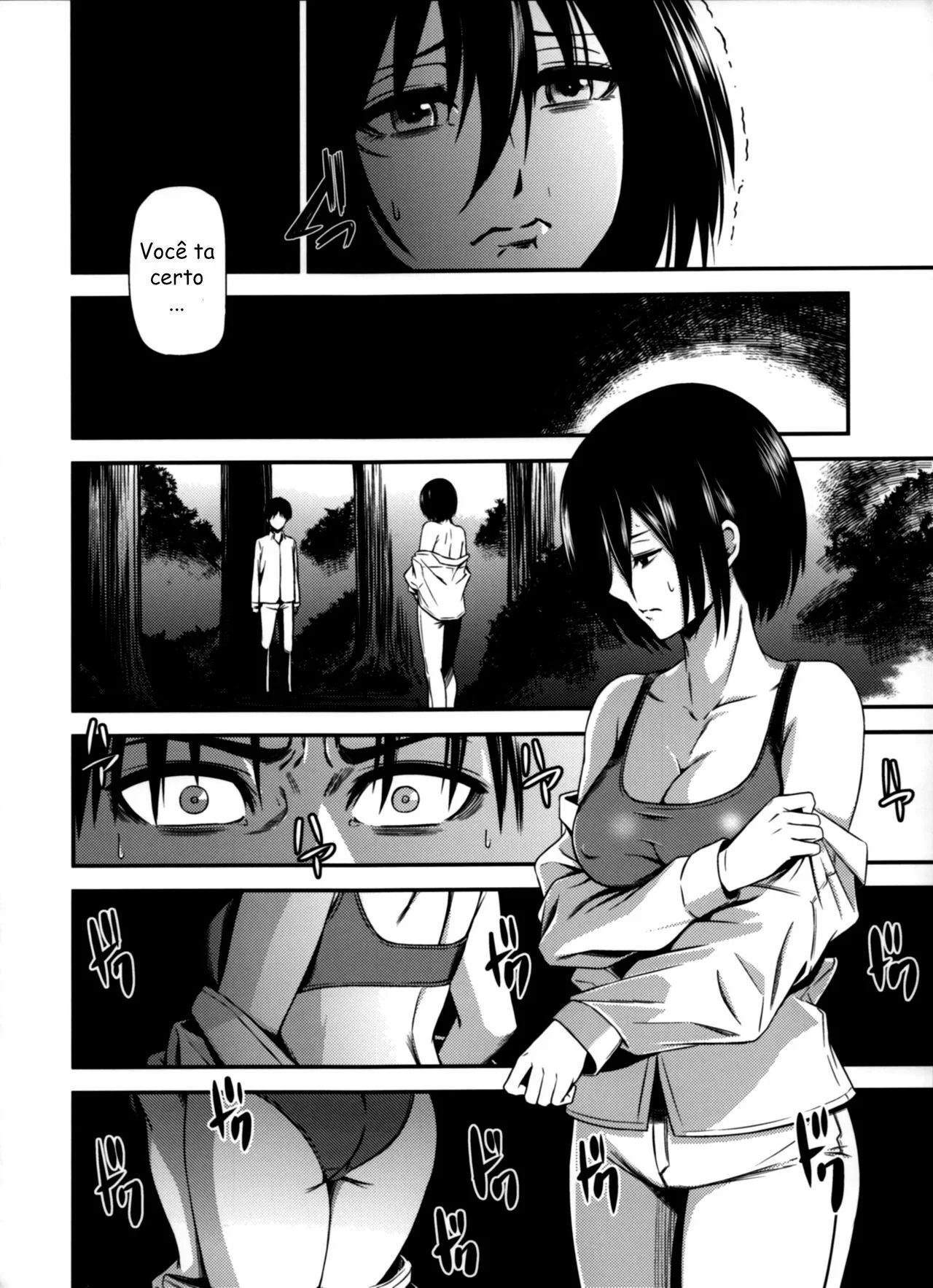 Shingeki no Kyojin Porno: Eren e Mikasa em uma Explosão de Tesão – HQ Brasileiro