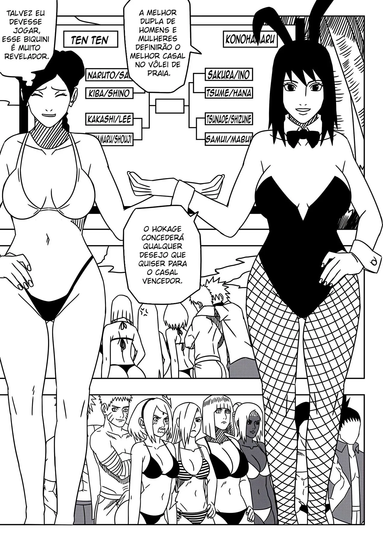 Competição da Vila: Tsunade e Naruto Pornô em Hentai HQ Brasileiro