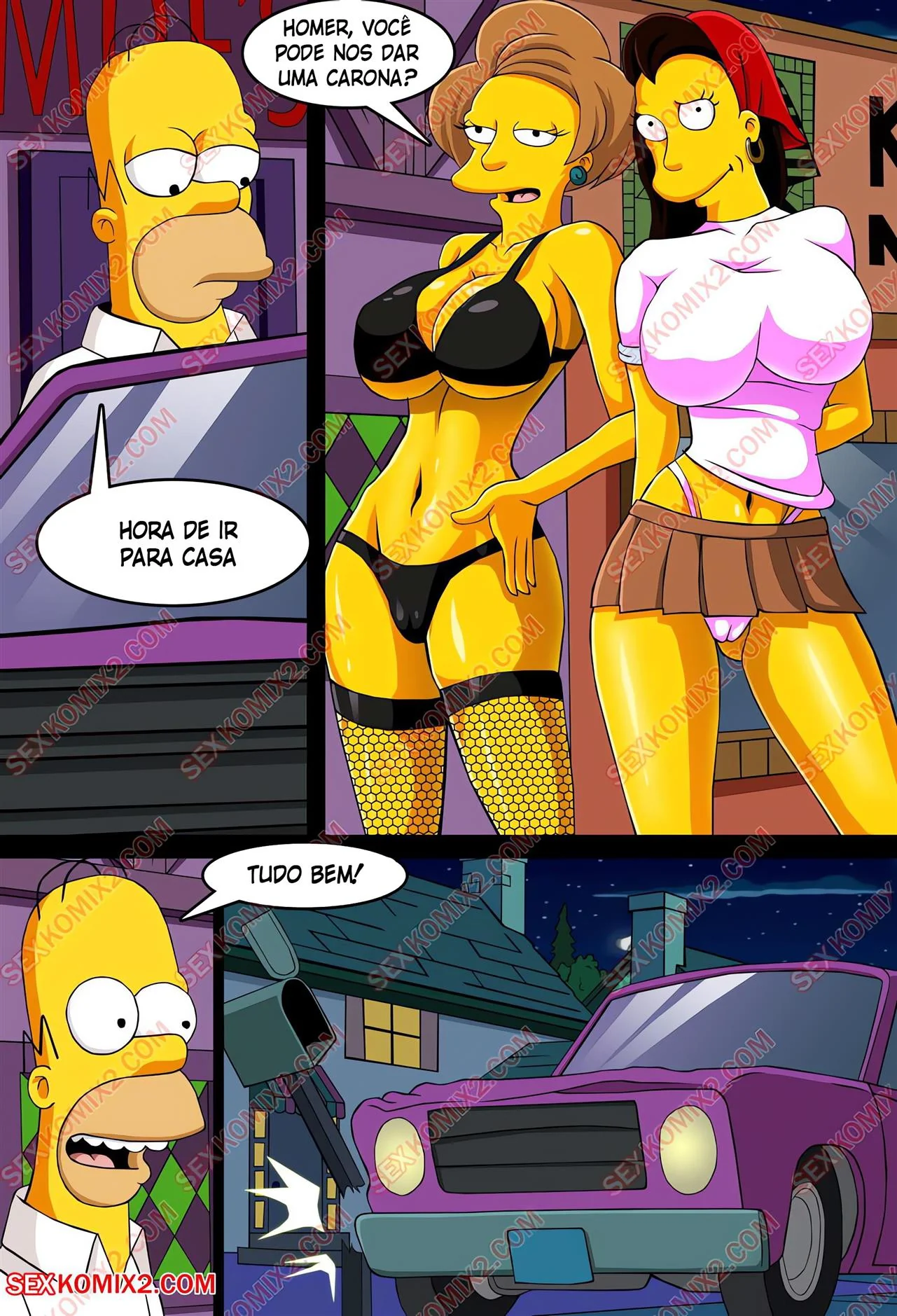 Simpsons: A Gostosa de Springfield em uma Noite de Sacanagem – HQ de Hentai