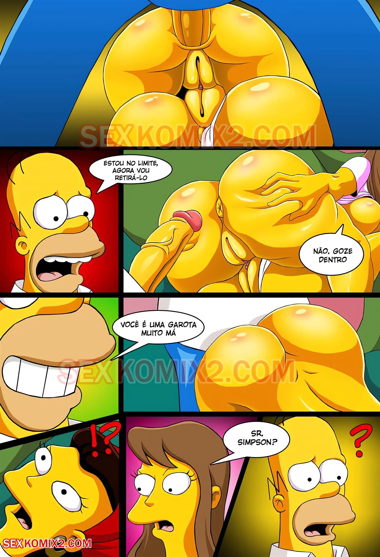 Simpsons: A Gostosa de Springfield em uma Noite de Sacanagem – HQ de Hentai