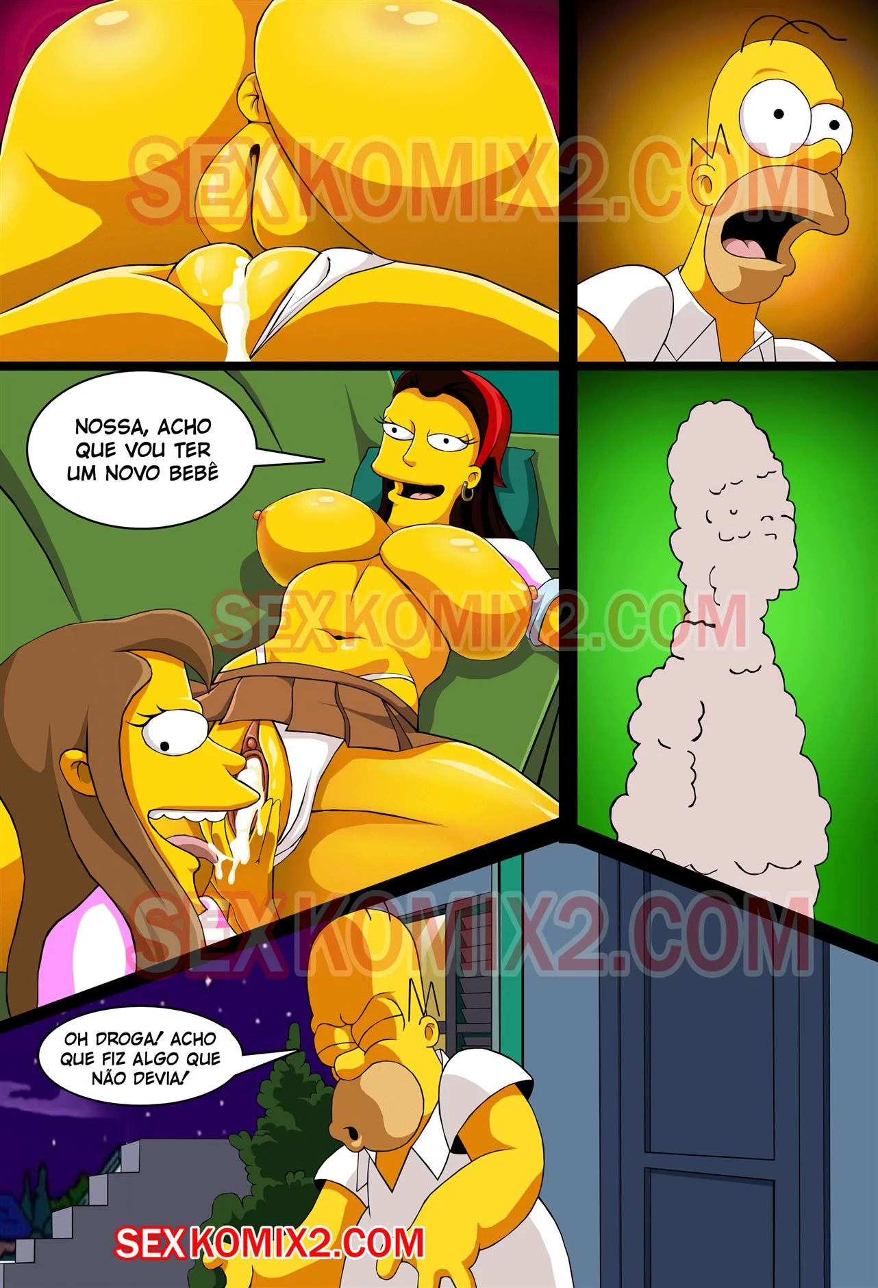 Simpsons: A Gostosa de Springfield em uma Noite de Sacanagem – HQ de Hentai