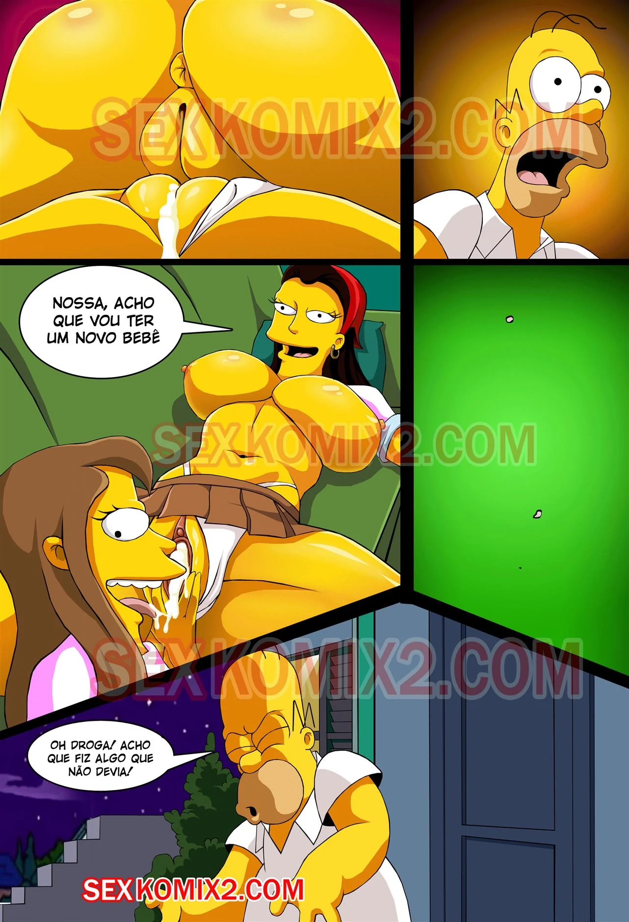 Simpsons: A Gostosa de Springfield em uma Noite de Sacanagem – HQ de Hentai