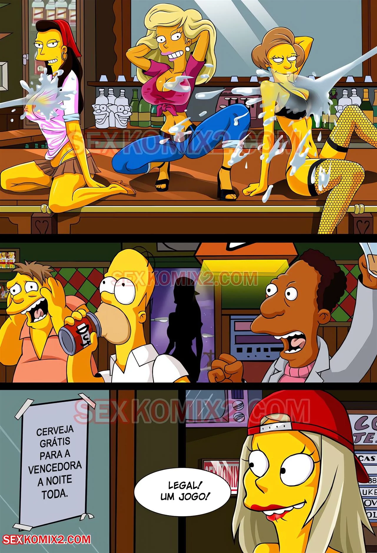 Simpsons: A Gostosa de Springfield em uma Noite de Sacanagem – HQ de Hentai