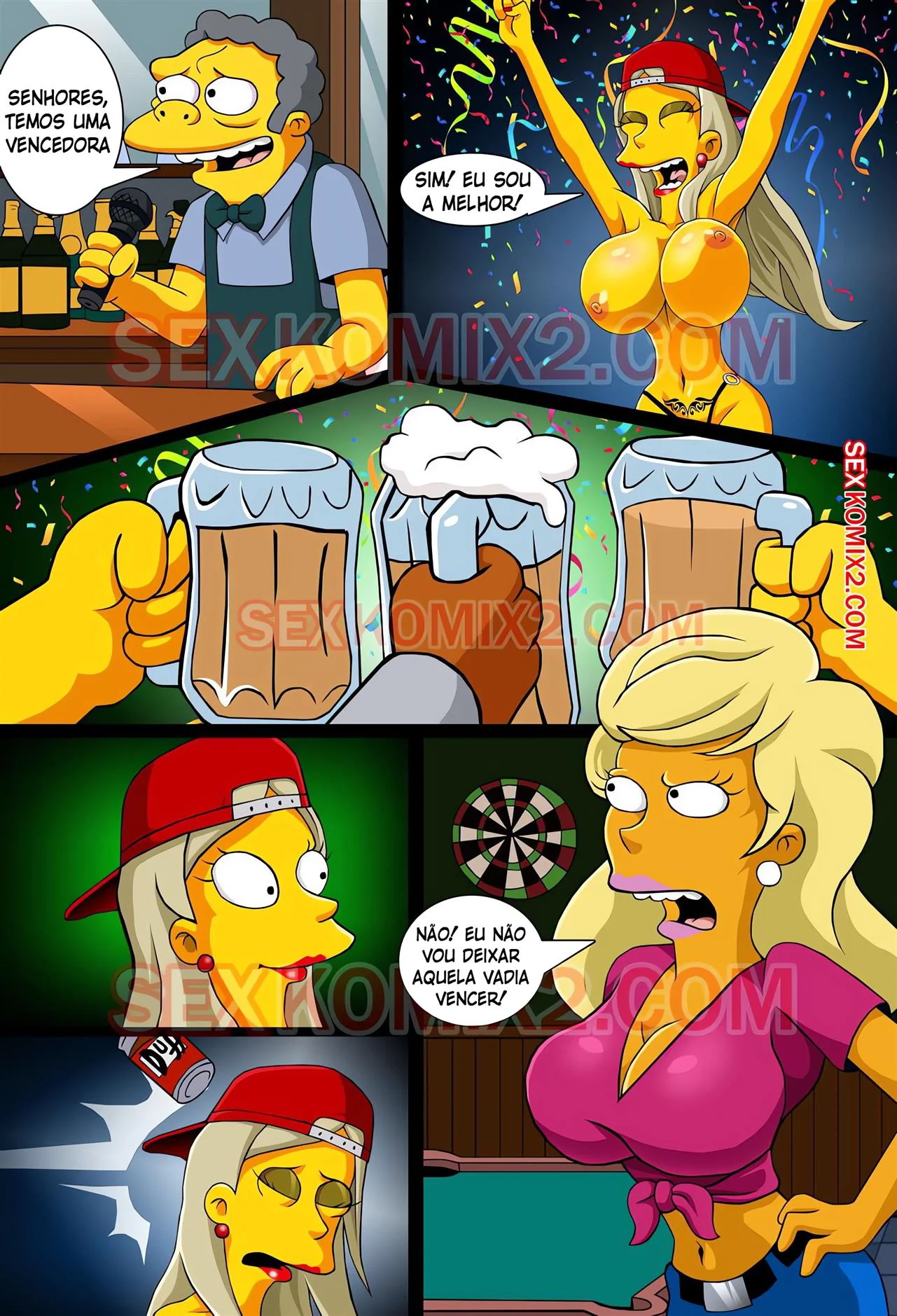 Simpsons: A Gostosa de Springfield em uma Noite de Sacanagem – HQ de Hentai