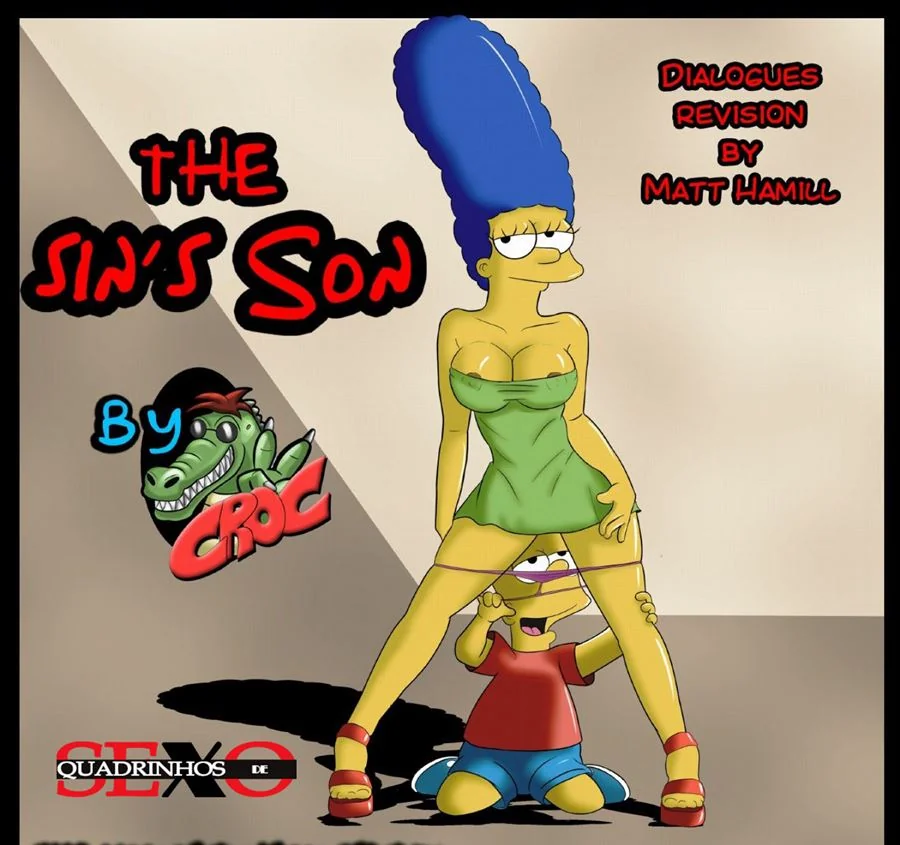 Bart arrombando a baiseira bucetuda da Marge em Simpsons Hentai HQ Brasileiro