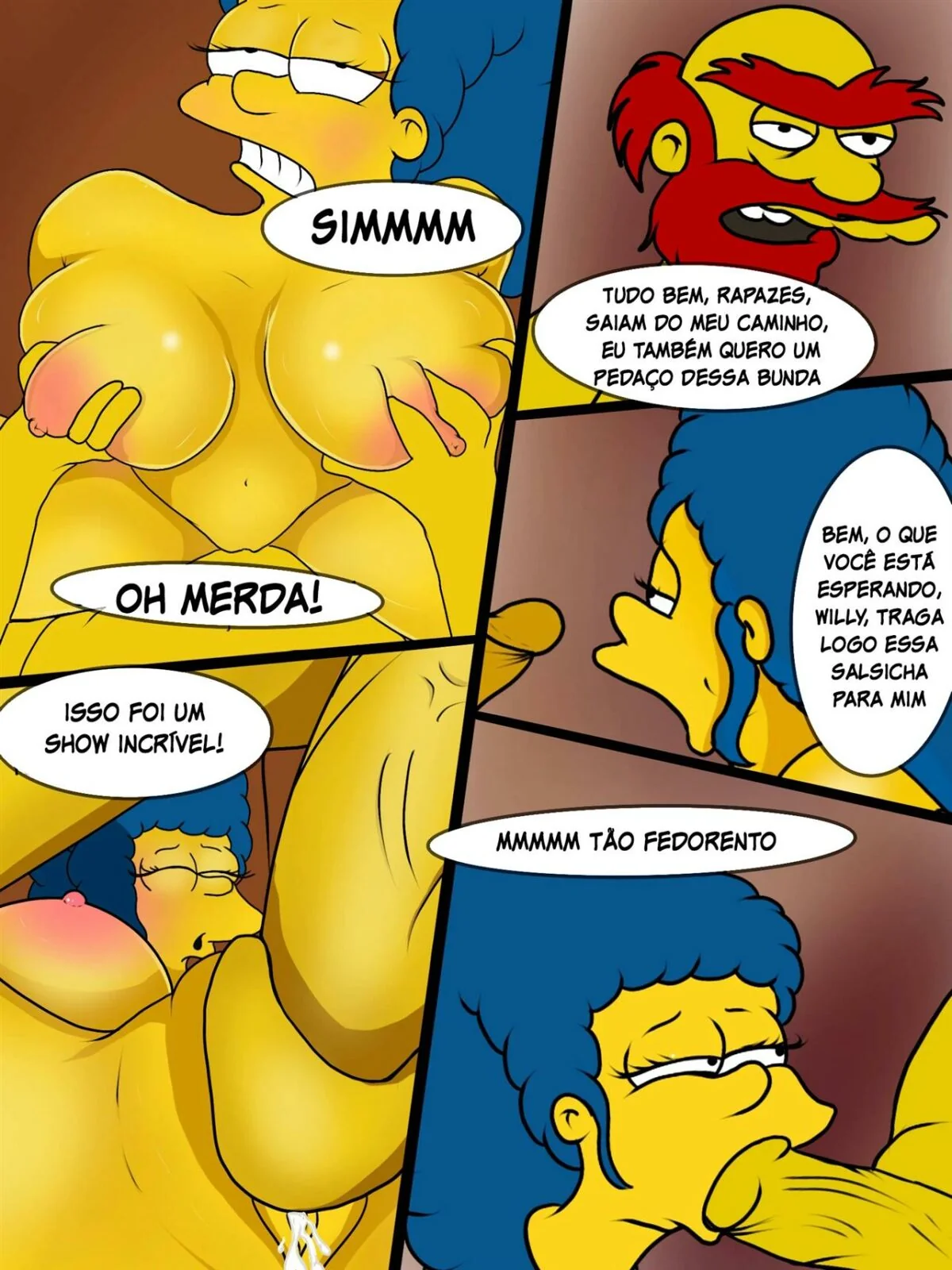 Simpsons Porno: Dividas Pagas com Buceta – Marge Salva Homer em HQ Brasileiro