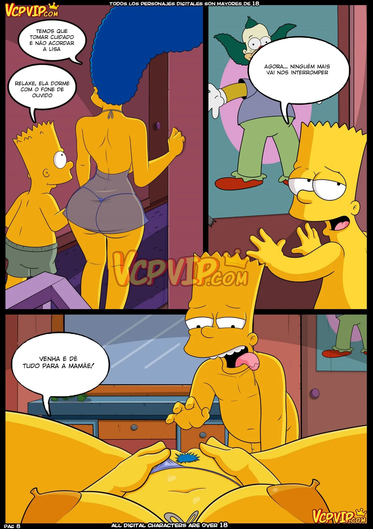 O Sonho Pervertido de Homer – Piranha da Marge na Piroca do Bart em Simpsons Porno HQ Brasileiro