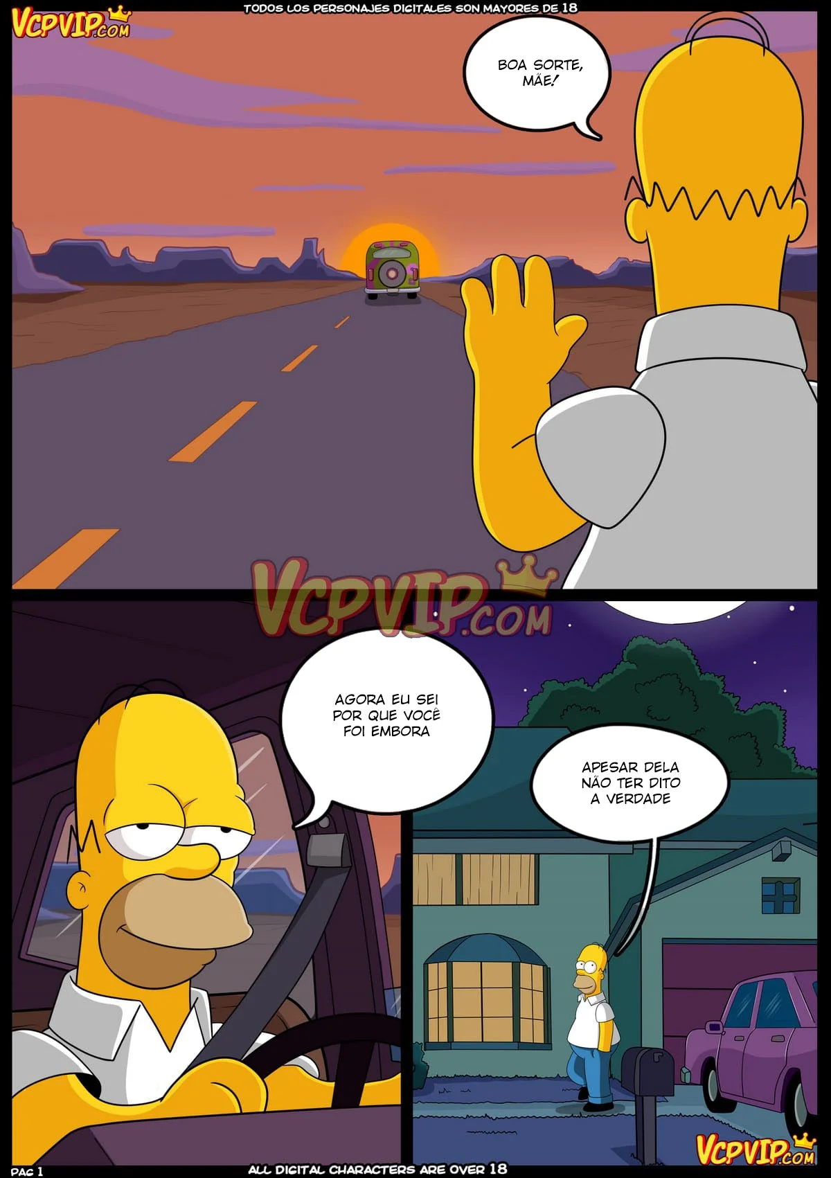 O Sonho Pervertido de Homer – Piranha da Marge na Piroca do Bart em Simpsons Porno HQ Brasileiro