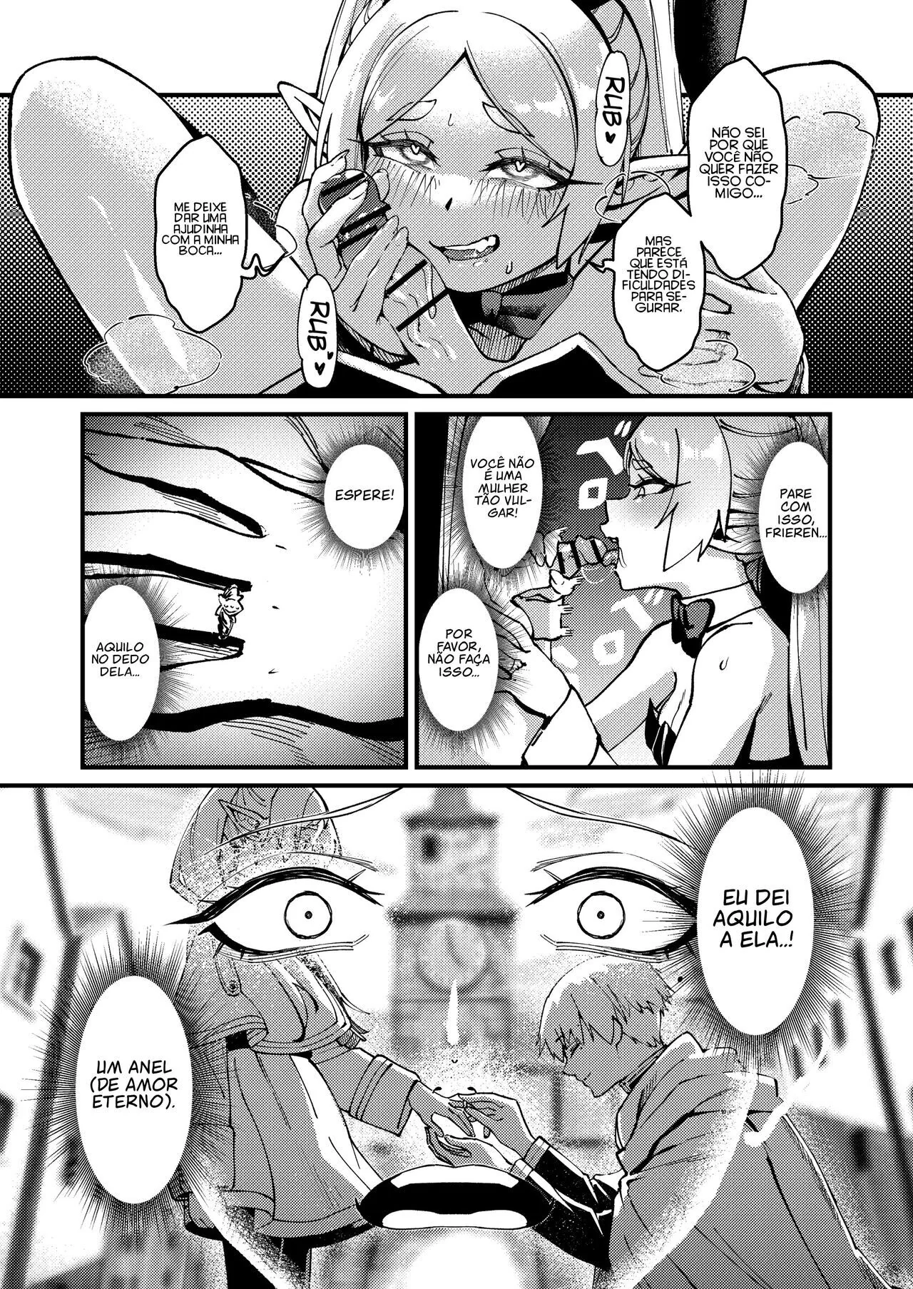 Elfeta Piranha Rebolando na Rola do Sortudo – Sousou No Frieren Hentai HQ Brasileiro
