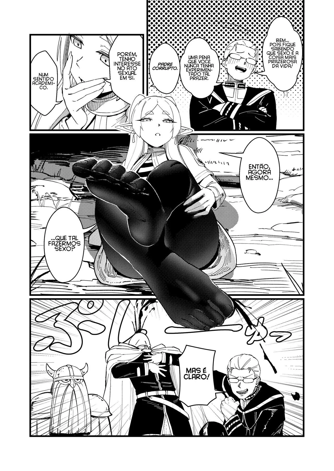Elfeta Piranha Rebolando na Rola do Sortudo – Sousou No Frieren Hentai HQ Brasileiro