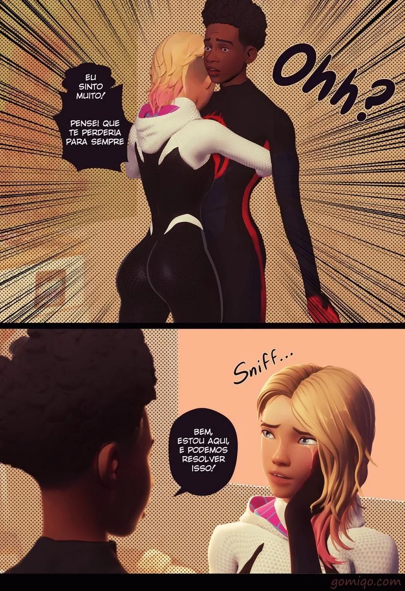 Spider-Gwen e Homem-Aranha: Reencontro Quente em Hentai HQ Brasileiro
