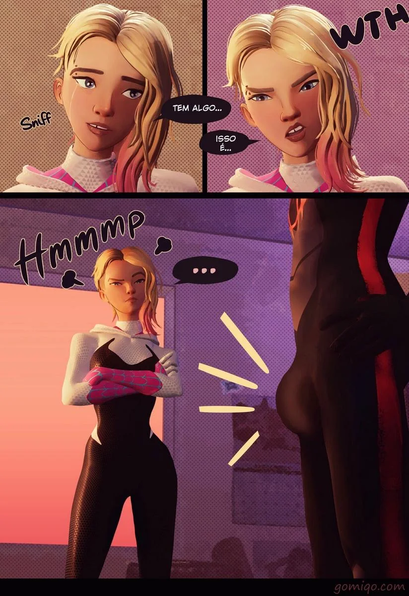 Spider-Gwen e Homem-Aranha: Reencontro Quente em Hentai HQ Brasileiro