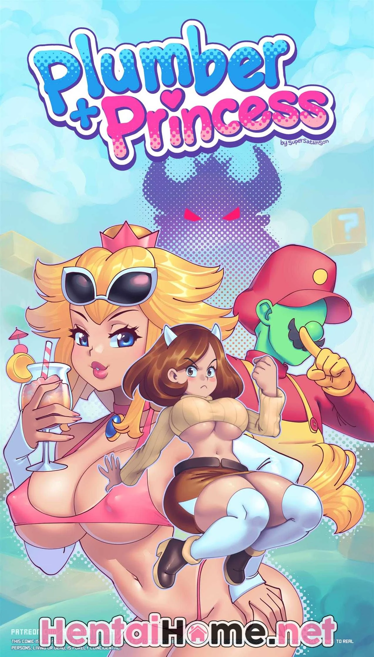 Super Mario arrombando a buceta da Princesa Peach em Hentai HQ!