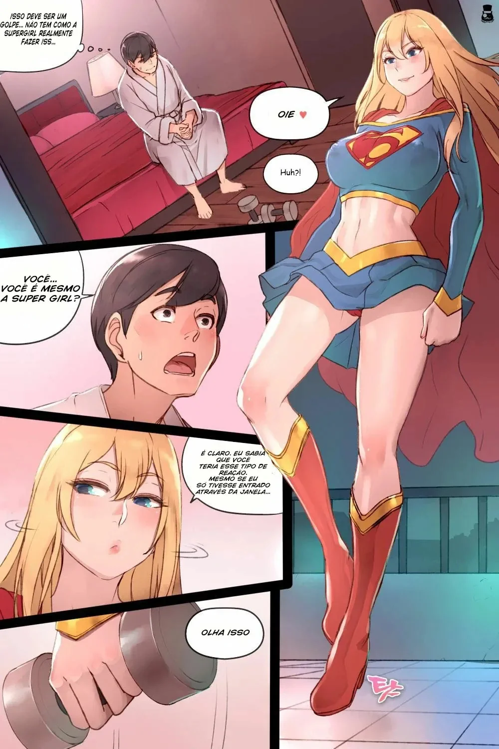 Superman Porno: Serviço Secreto da Supergirl – Fodendo a piranha da Supergirl em Hentai HQ Brasileiro
