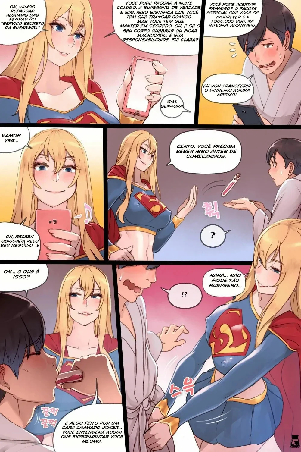 Superman Porno: Serviço Secreto da Supergirl – Fodendo a piranha da Supergirl em Hentai HQ Brasileiro