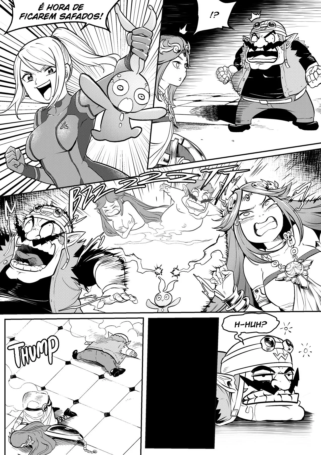 Troca de Corpos com Bayonetta, Wario e Palutena em Hentai HQ Brasileiro