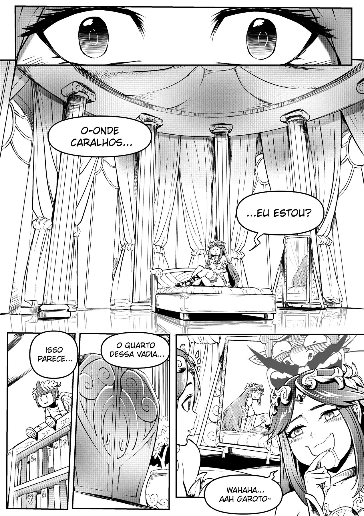 Troca de Corpos com Bayonetta, Wario e Palutena em Hentai HQ Brasileiro