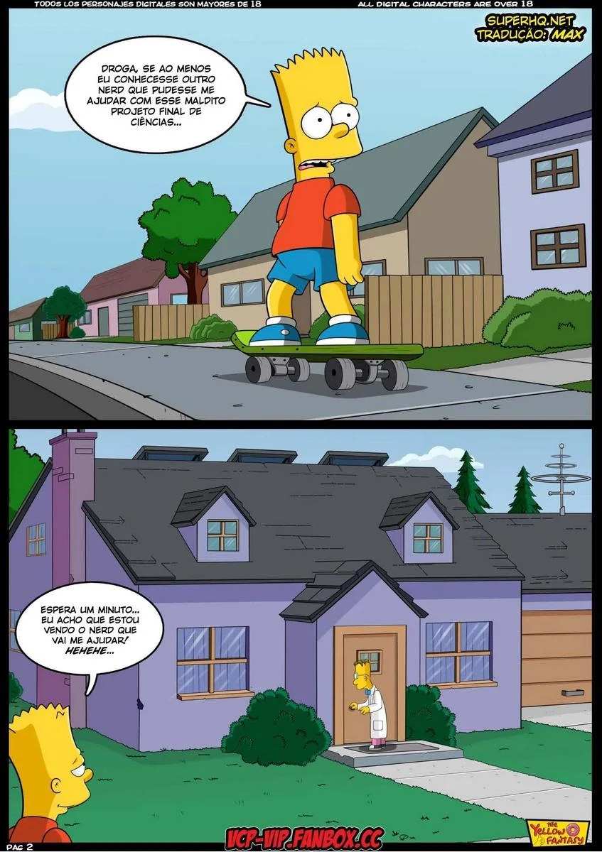 Bart Fodendo a Buceta da Professora gostosa em HQ Brasileiro
