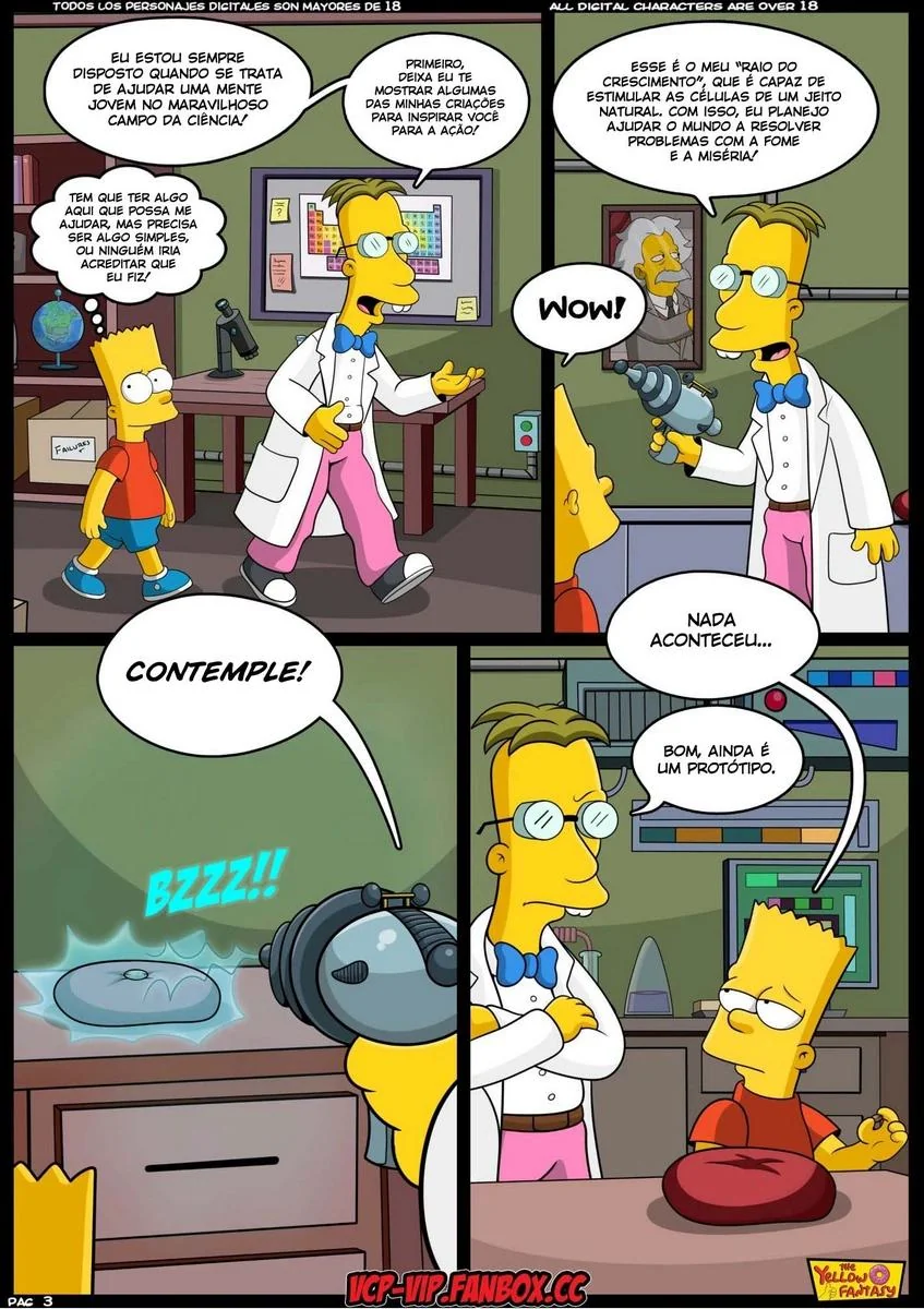 Bart Fodendo a Buceta da Professora gostosa em HQ Brasileiro