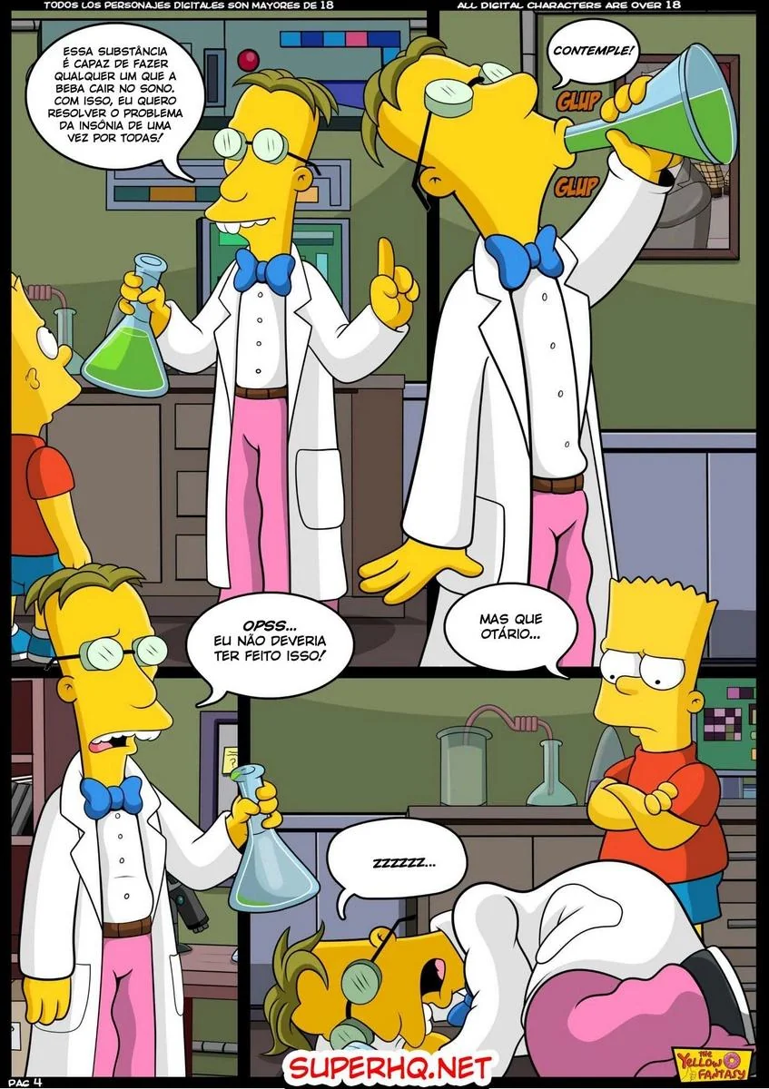 Bart Fodendo a Buceta da Professora gostosa em HQ Brasileiro