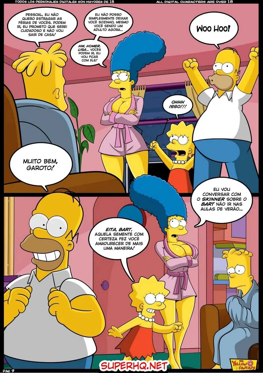 Bart Fodendo a Buceta da Professora gostosa em HQ Brasileiro
