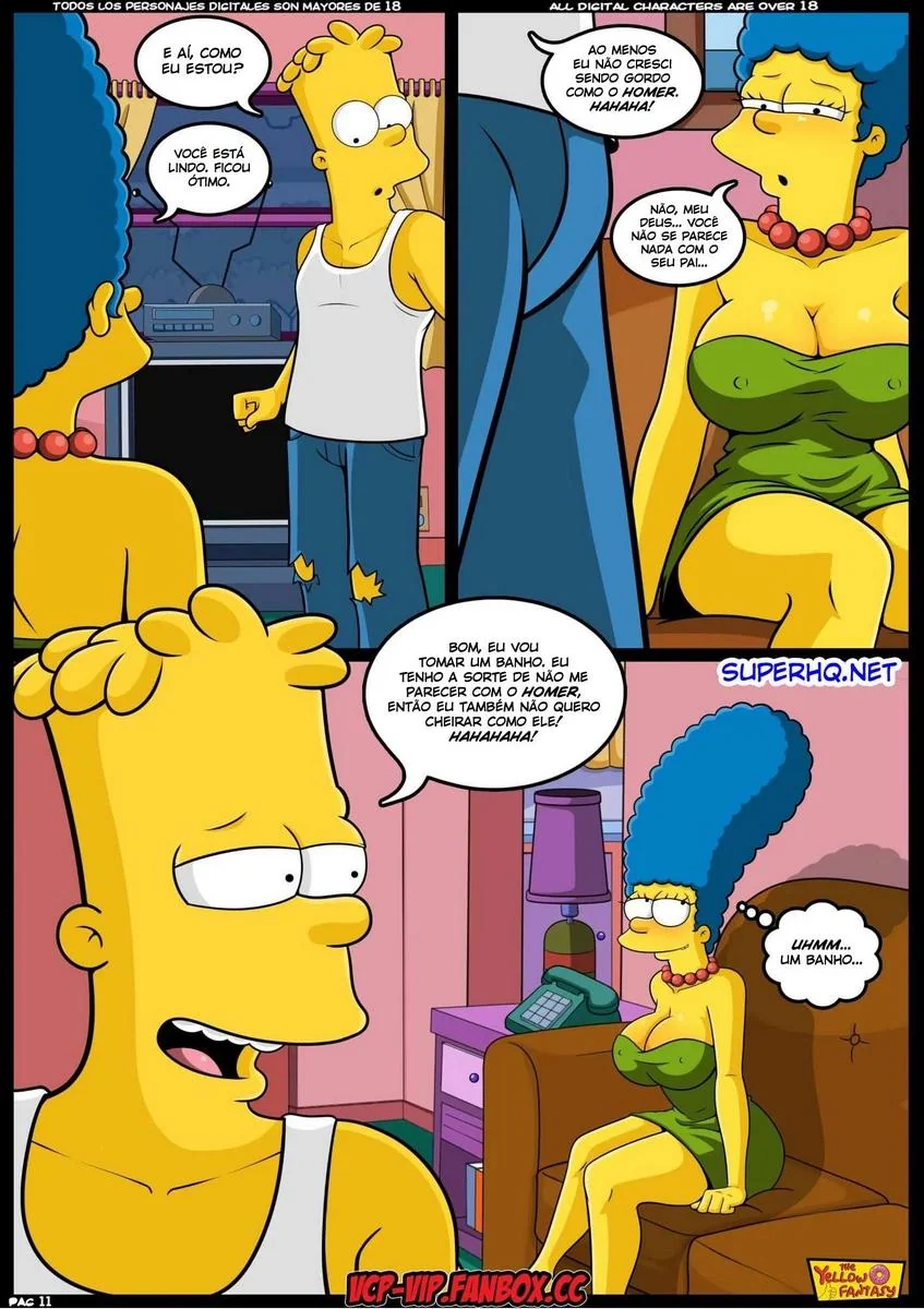 Bart Fodendo a Buceta da Professora gostosa em HQ Brasileiro