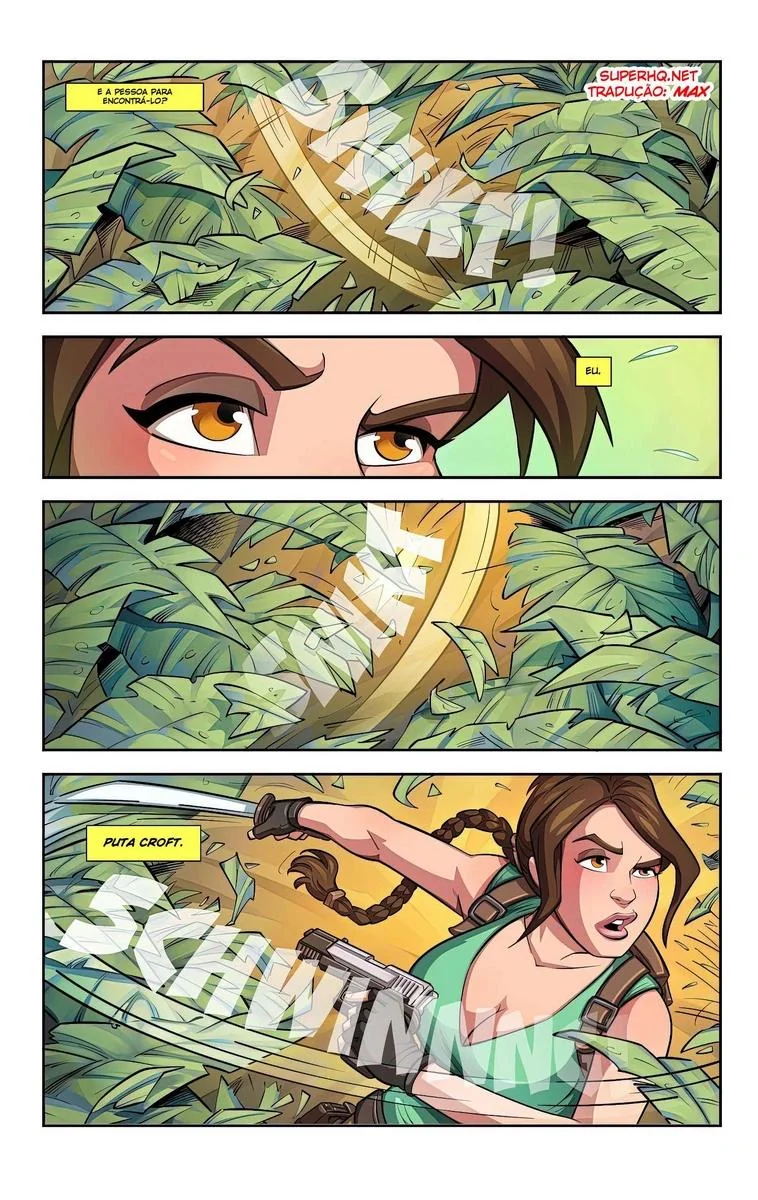 Lara Croft e os Tesouros da Buceta Perdida em HQ Brasileiro