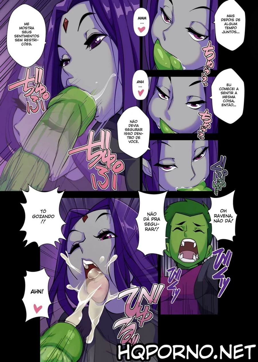 Teen Titans Hentai: Mutano Enfia a Piroca na Buceta da Piranha Ravena Em Hentai HQ