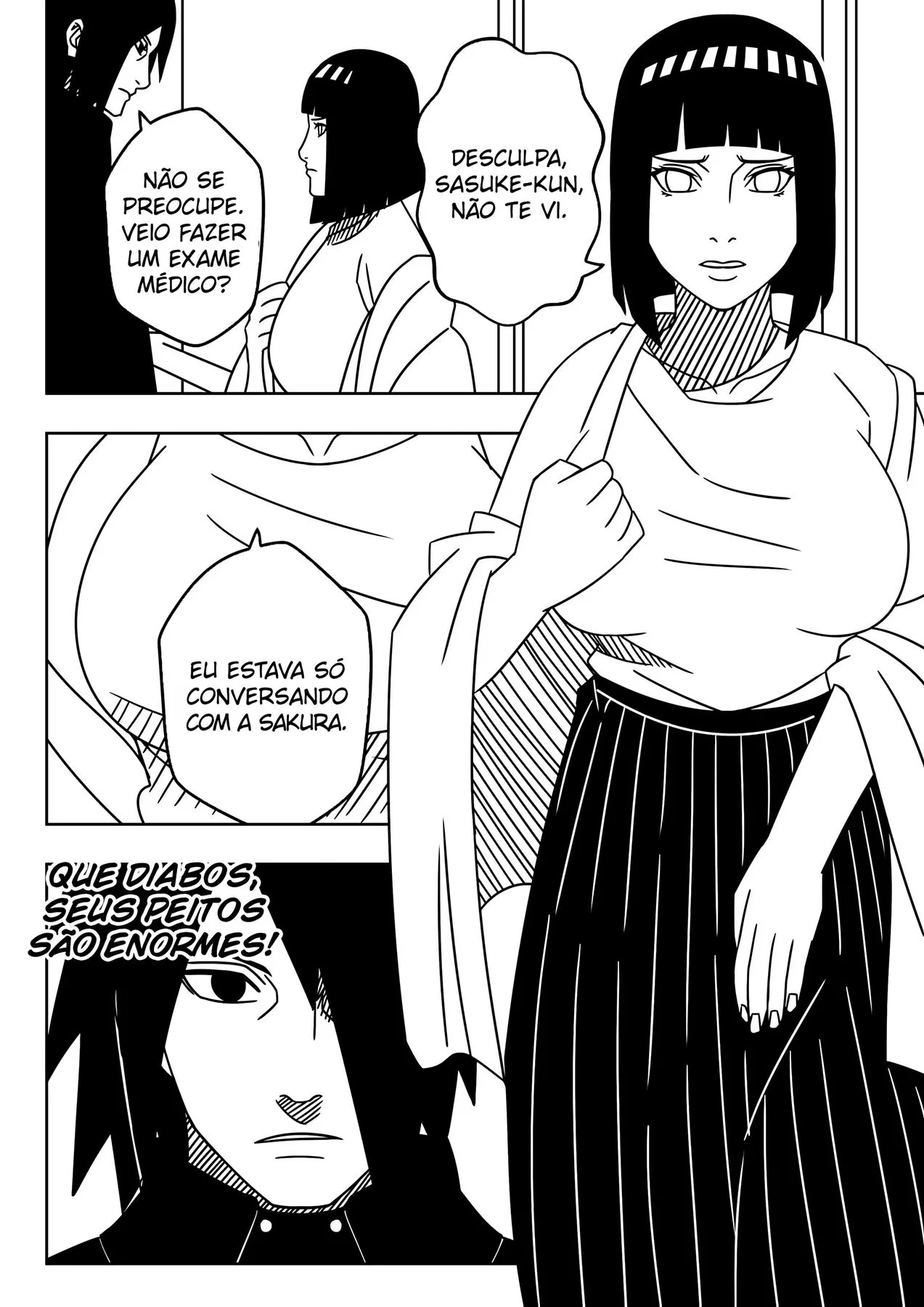 Naruto o puto safado traiendo Hinata e Sakura em Hentai HQ Brasileiro