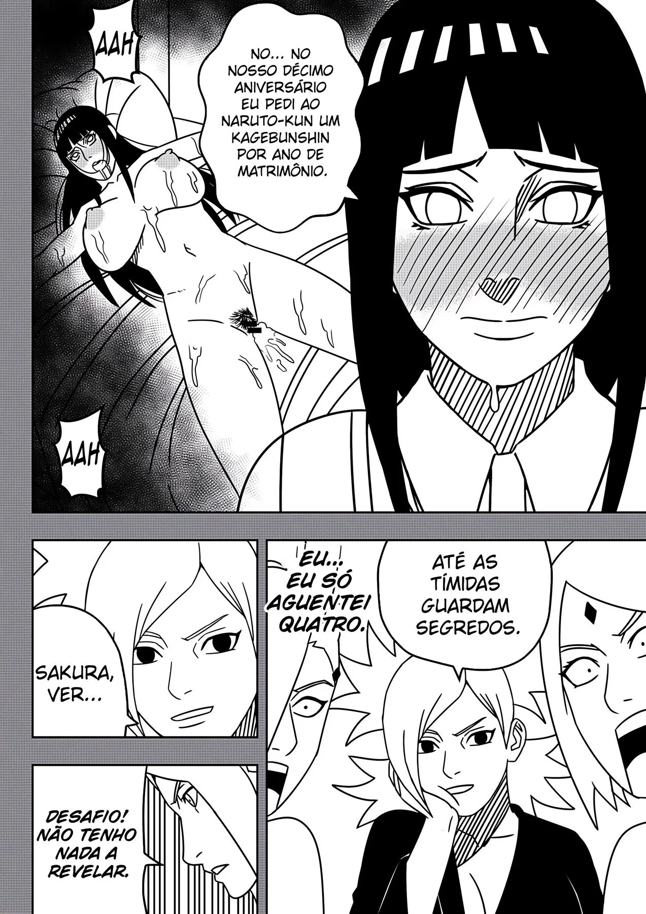 Naruto o puto safado traiendo Hinata e Sakura em Hentai HQ Brasileiro
