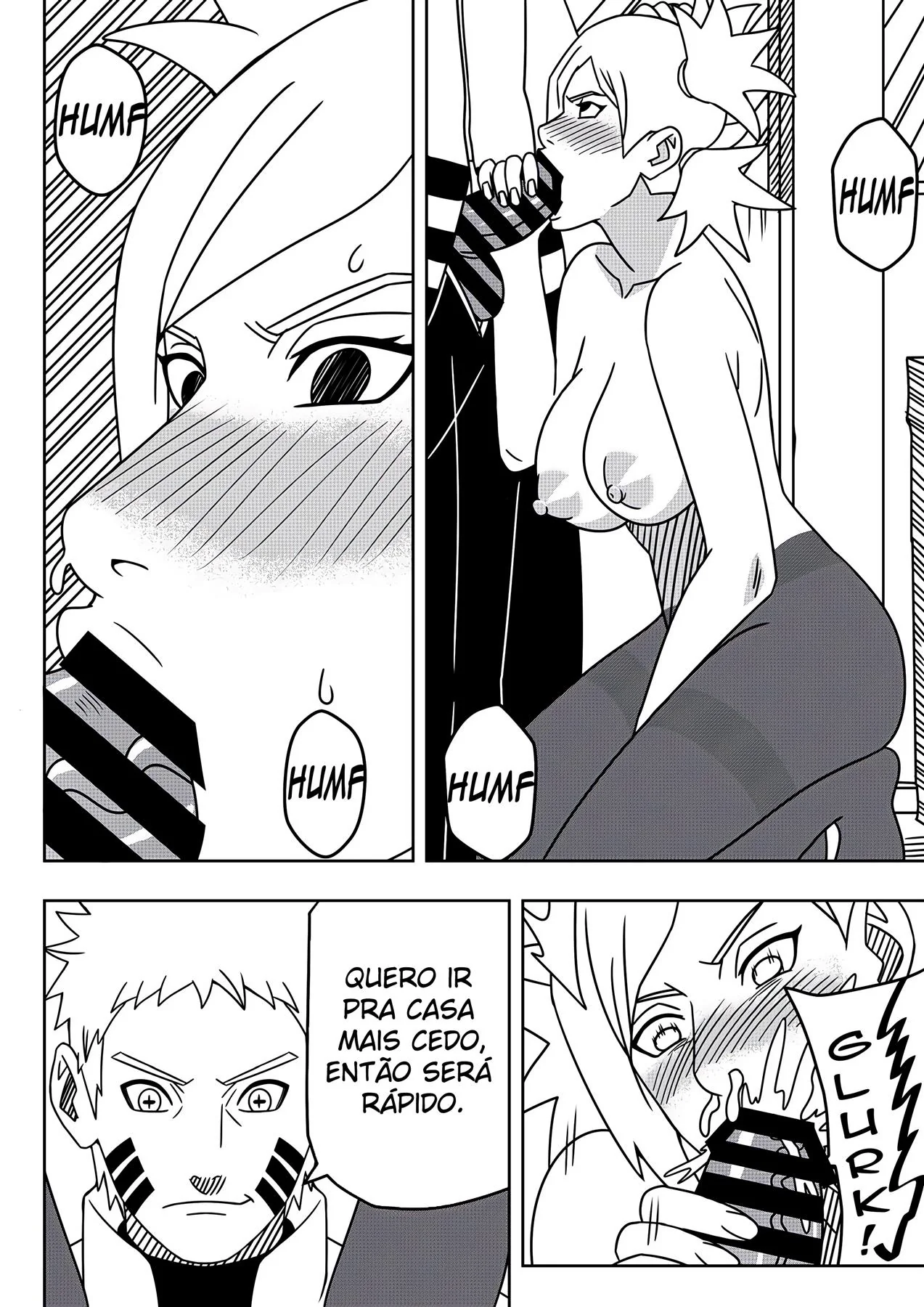 Naruto o puto safado traiendo Hinata e Sakura em Hentai HQ Brasileiro