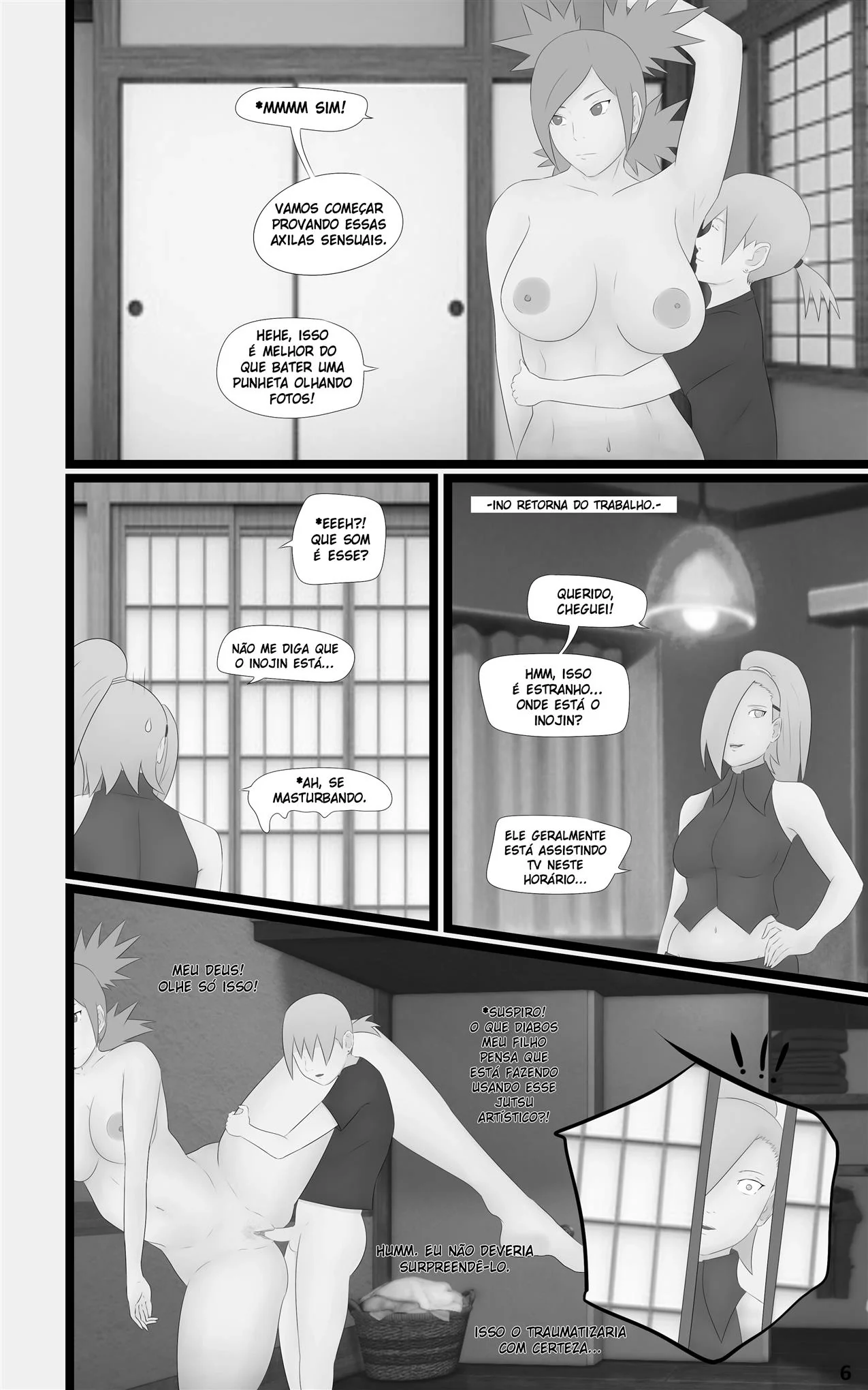 Boruto – Seduzindo todas as piranhas da vila em hentai HQ brasileiro