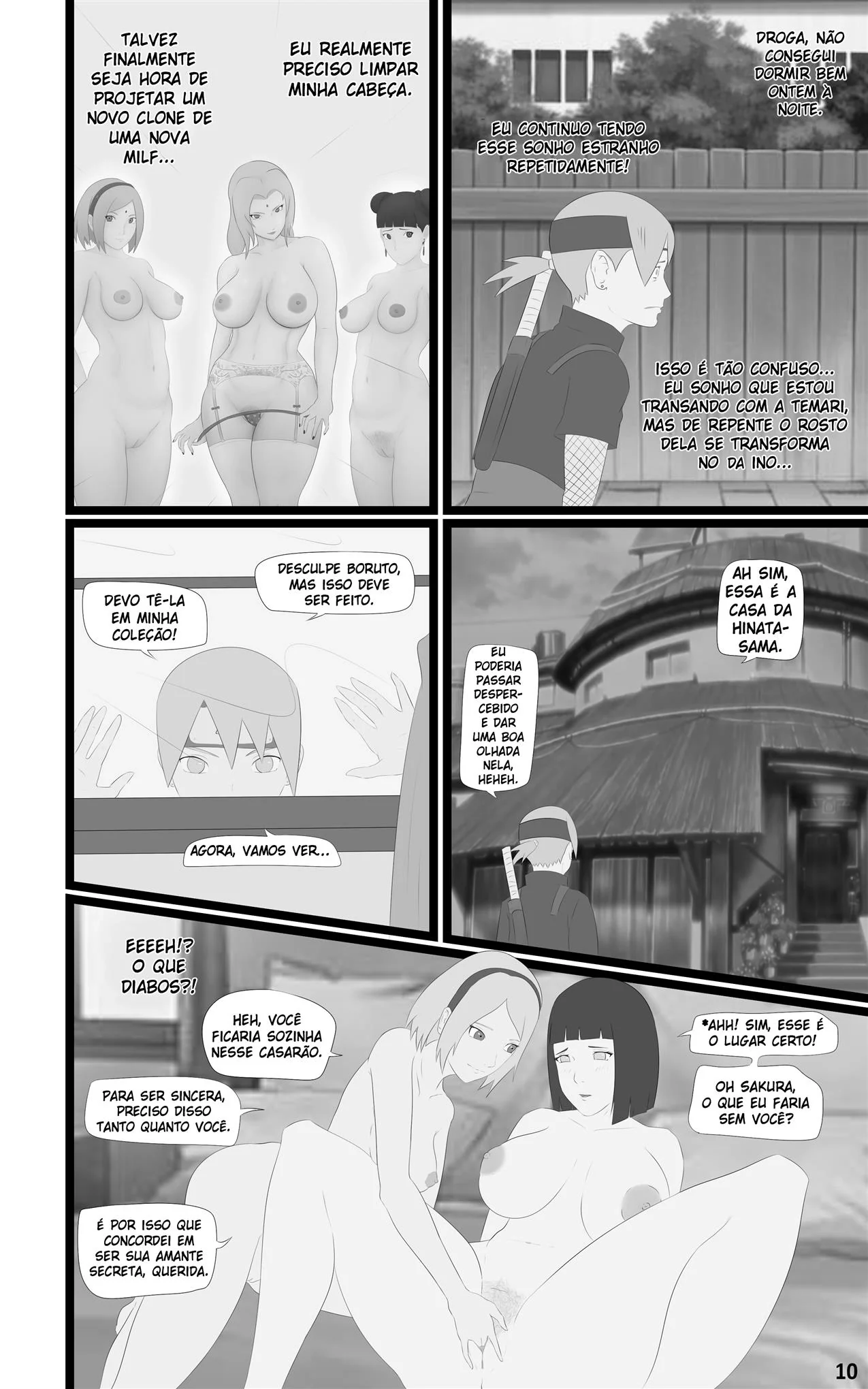 Boruto – Seduzindo todas as piranhas da vila em hentai HQ brasileiro