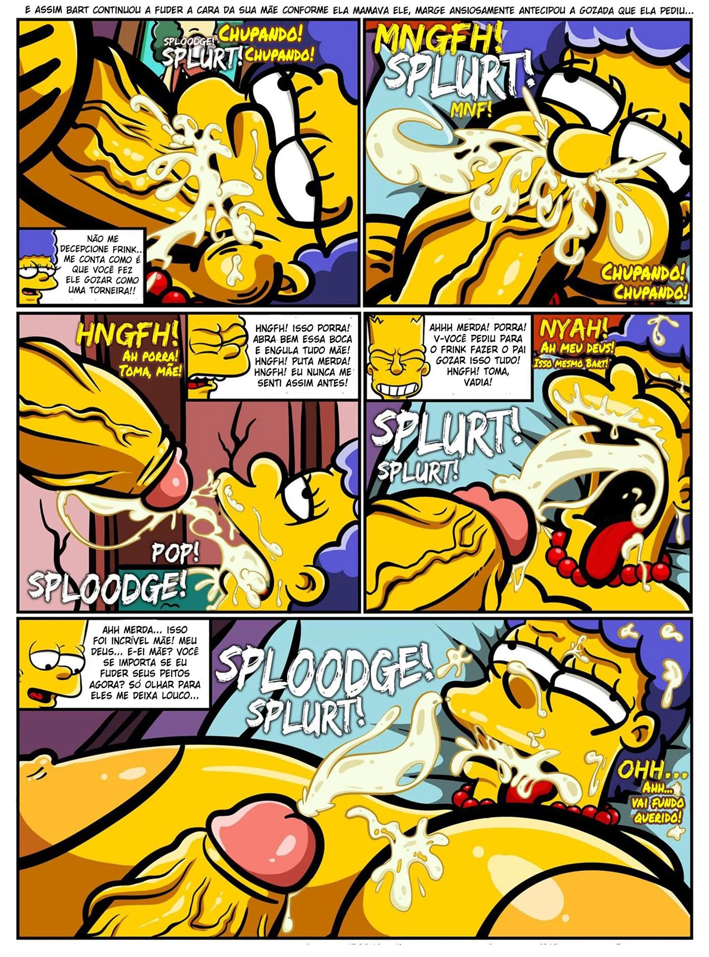 Marge Piranha Leva Rola do Vizinho em Hentai HQ dos Simpsons