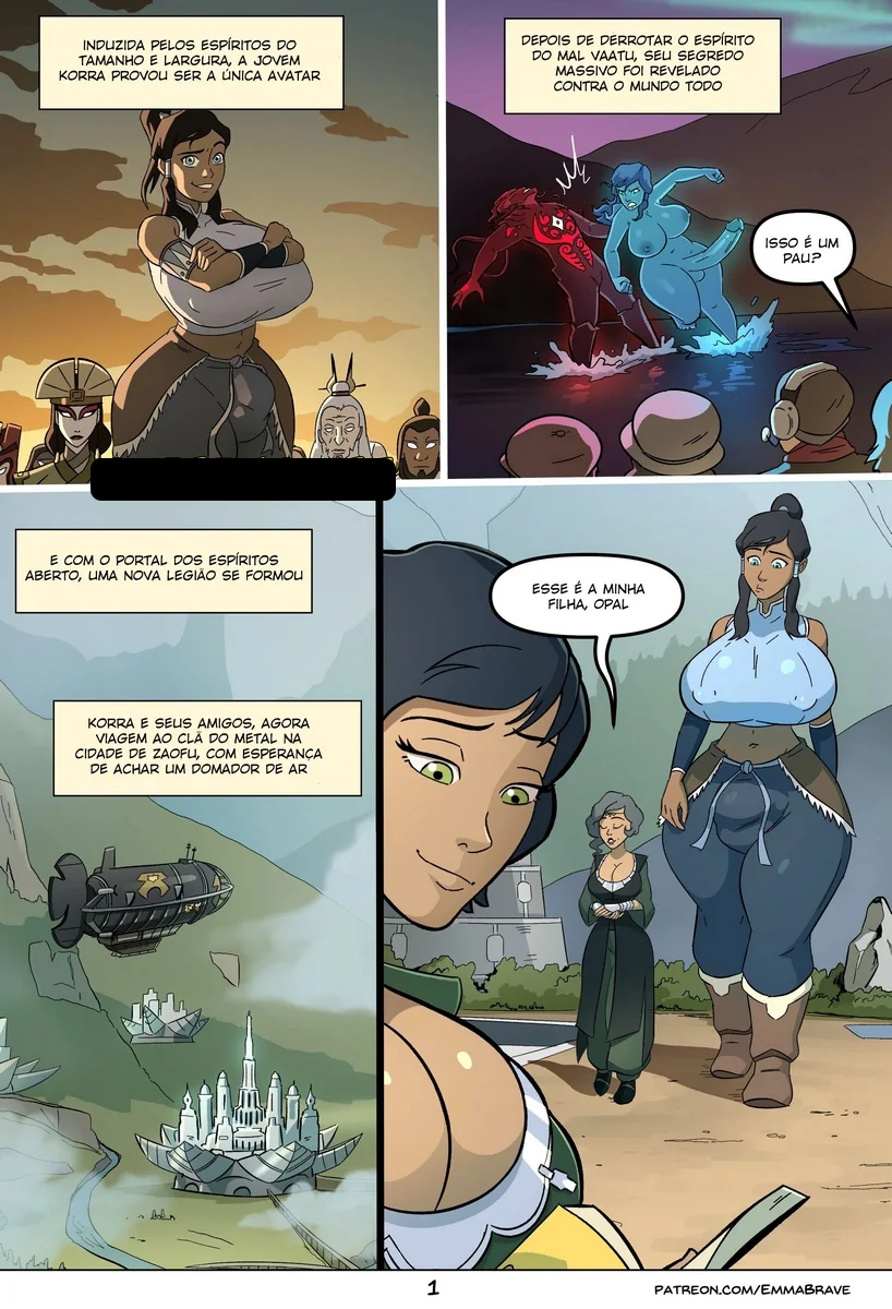 Korra e o Clã do Metal: Bucetas e Rolas em Hentai HQ Brasileiro