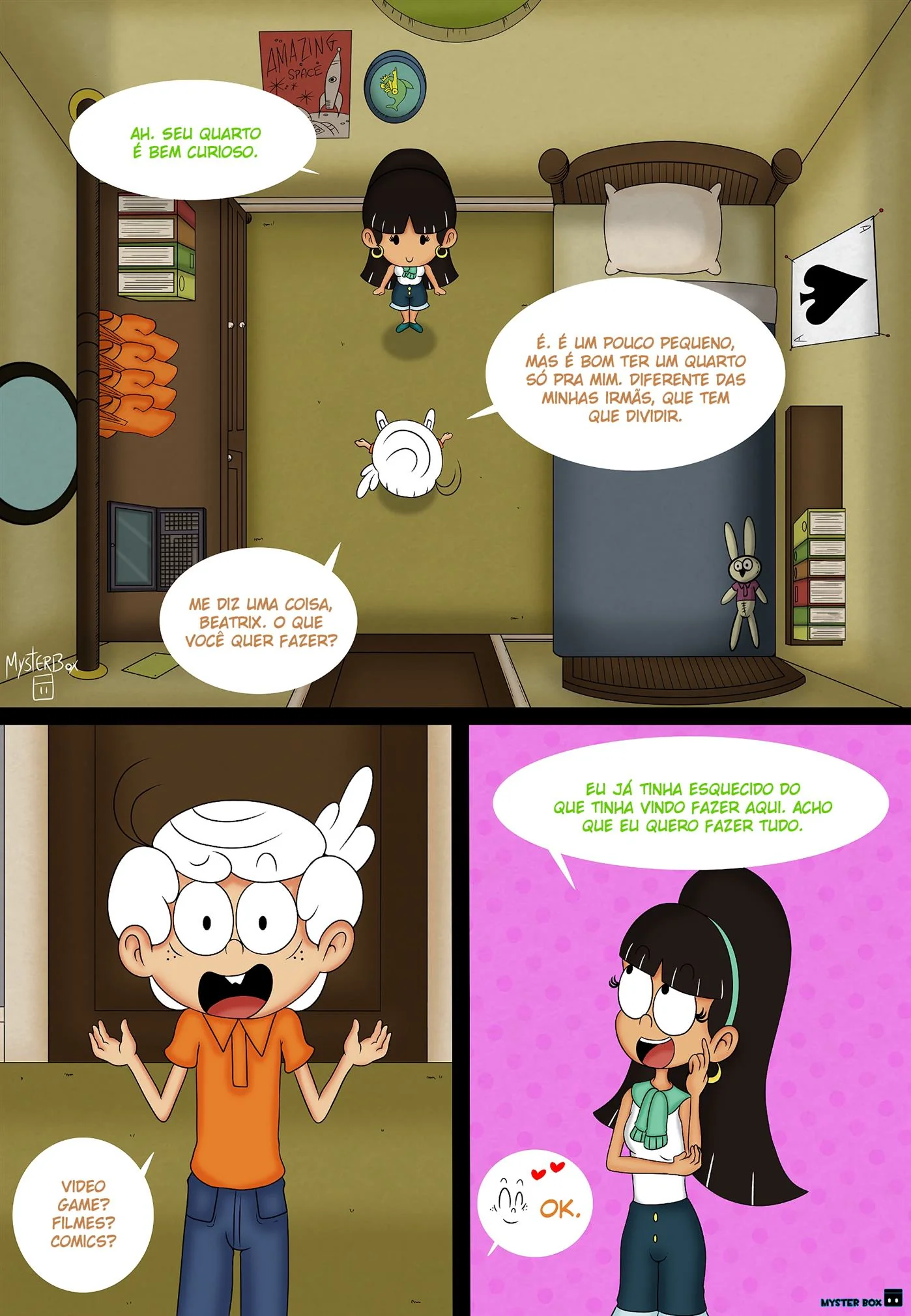 O Vizinho Tarado: Lincoln Comendo a Buceta da Piranha da Vizinha Beatrix The Loud House Porno em HQ Brasileiro