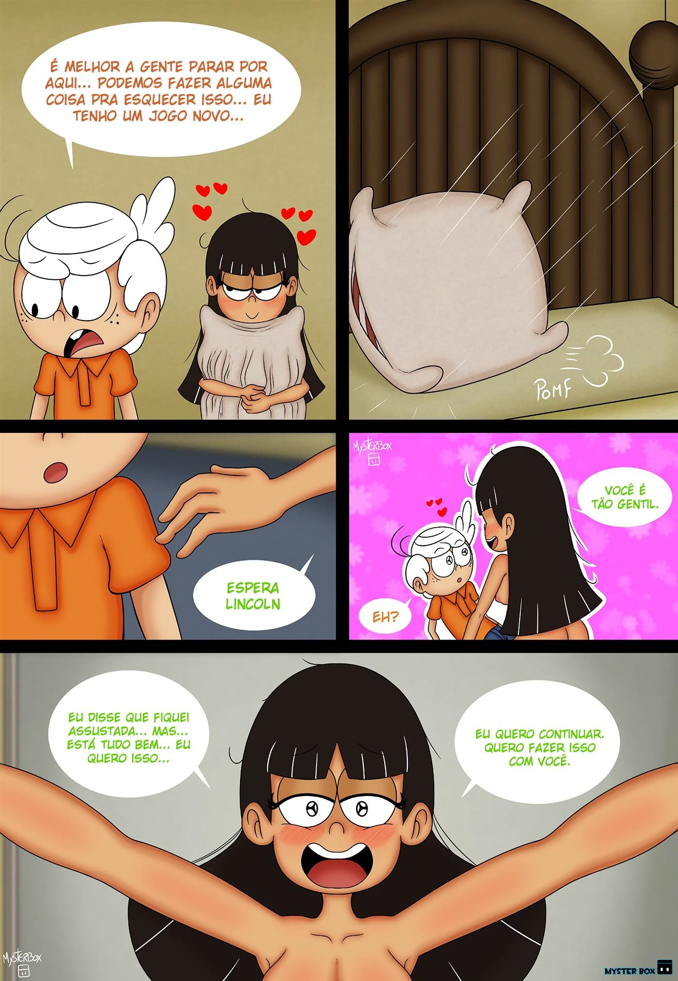 O Vizinho Tarado: Lincoln Comendo a Buceta da Piranha da Vizinha Beatrix The Loud House Porno em HQ Brasileiro